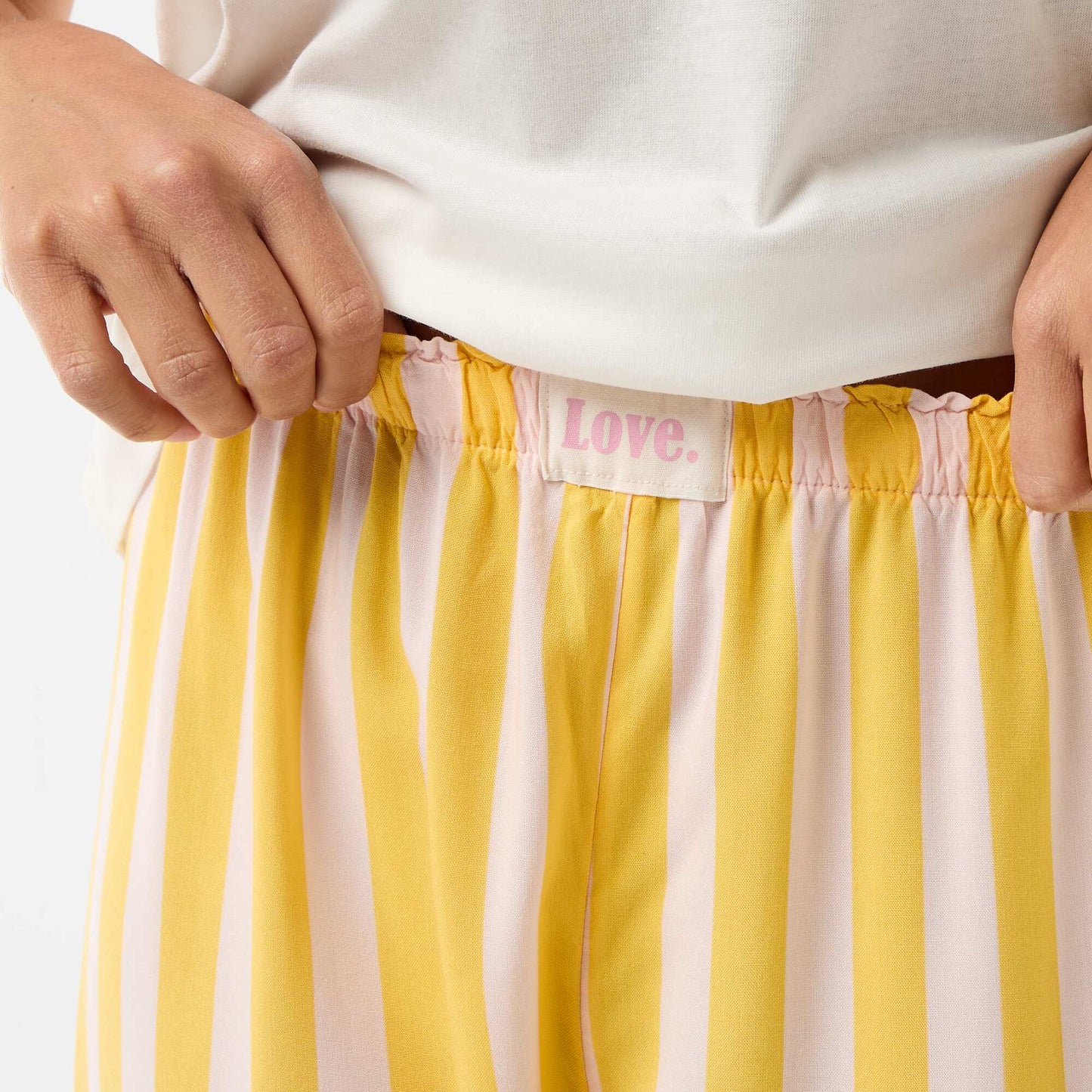 Pyjama long imprimé - 2 pièces JAUNE