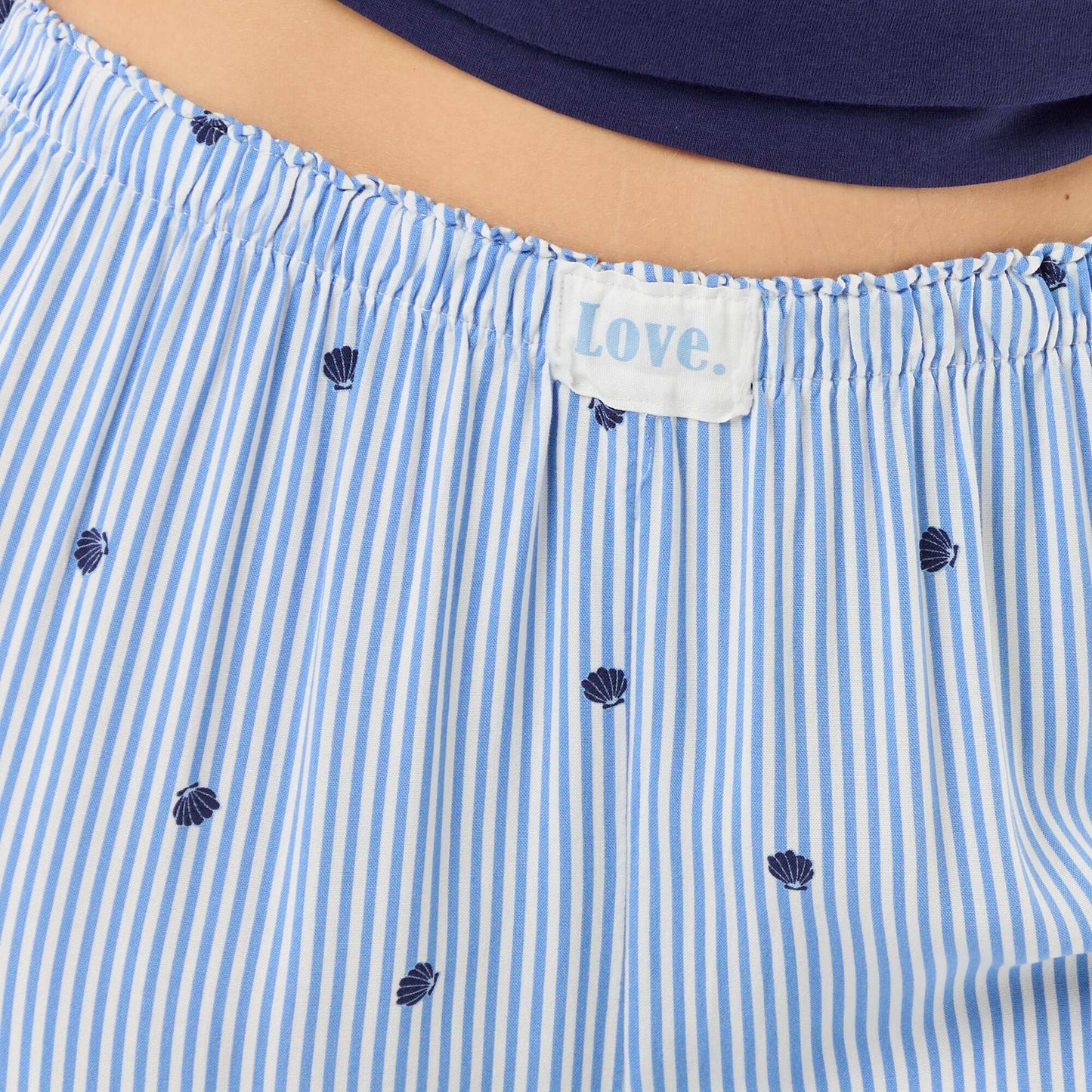 Pyjama long imprimé - 2 pièces BLEU