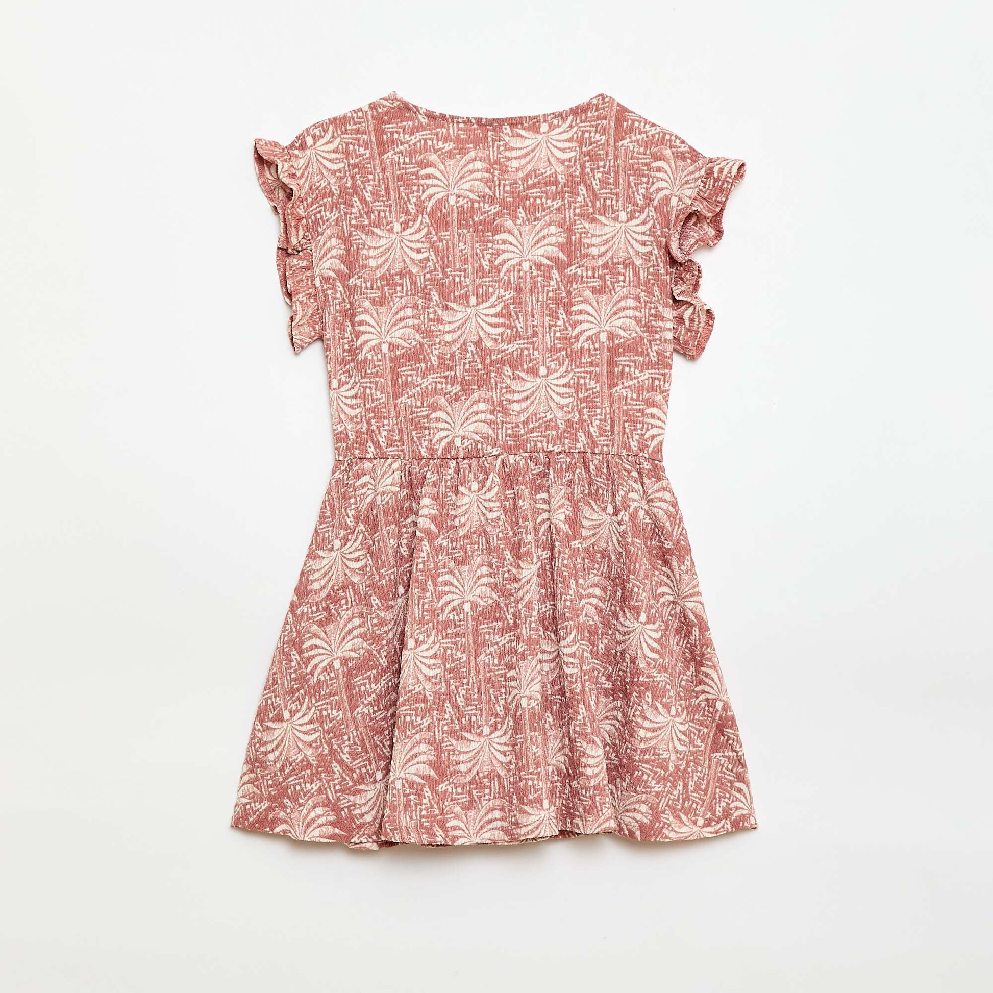 Robe en maille gaufrée boutonnée sur le devant ROSE