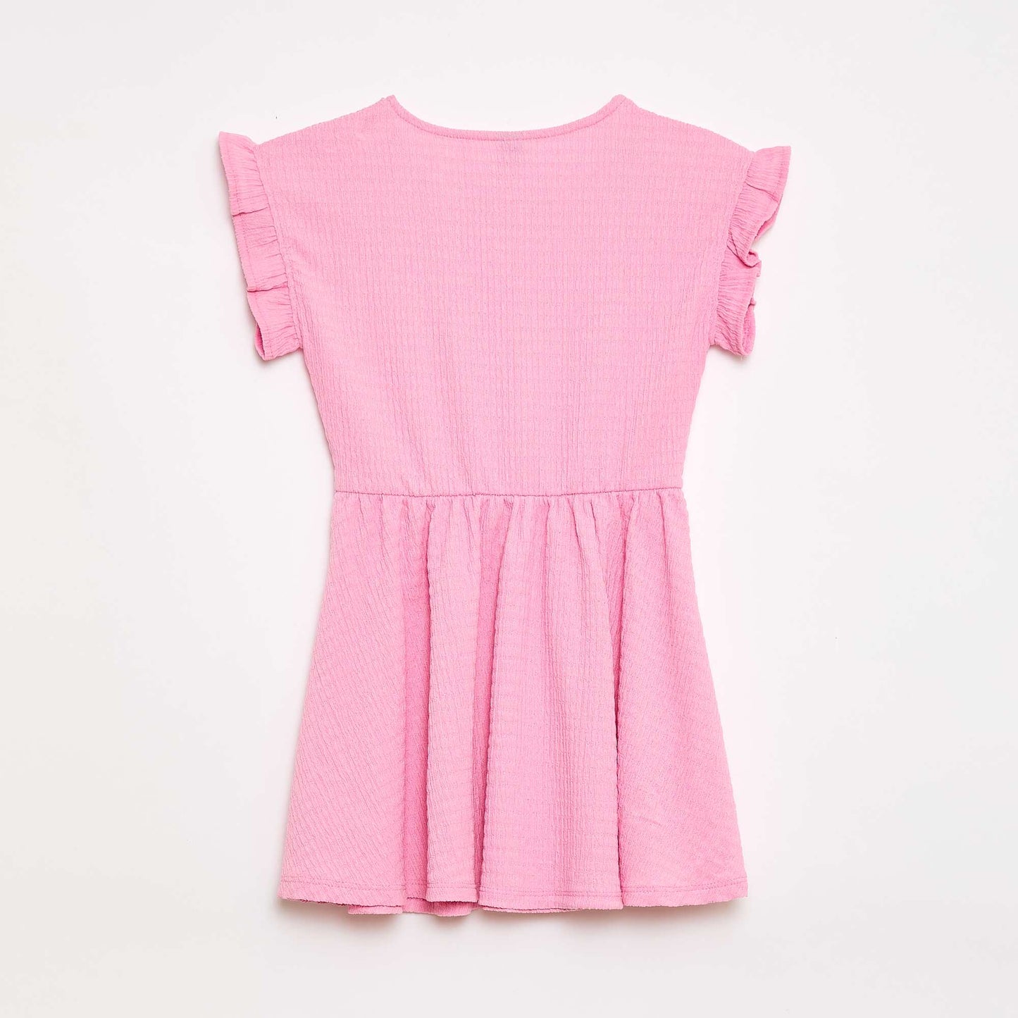Robe en maille gaufrée boutonnée sur le devant ROSE