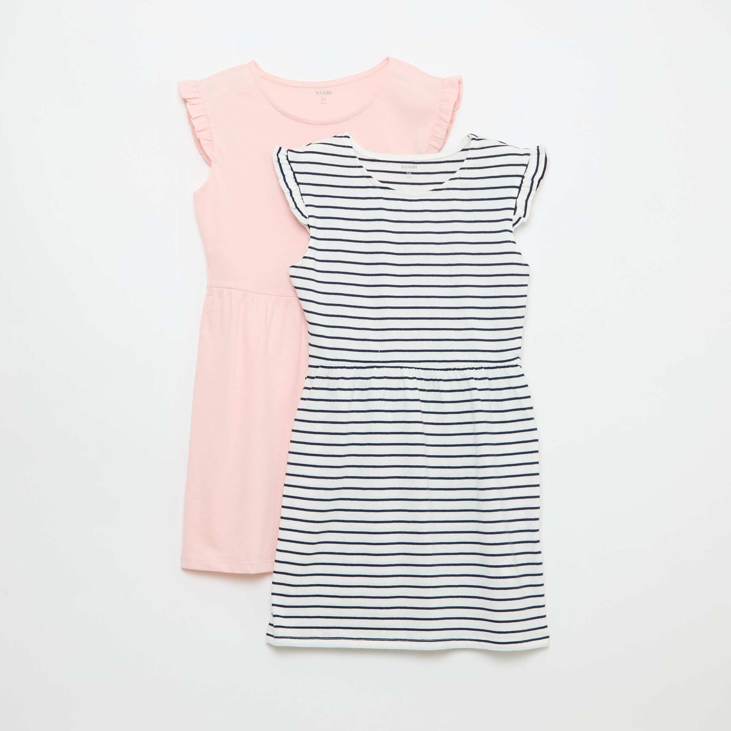 Lot de 2 robes en jersey sans manches avec volants ROSE