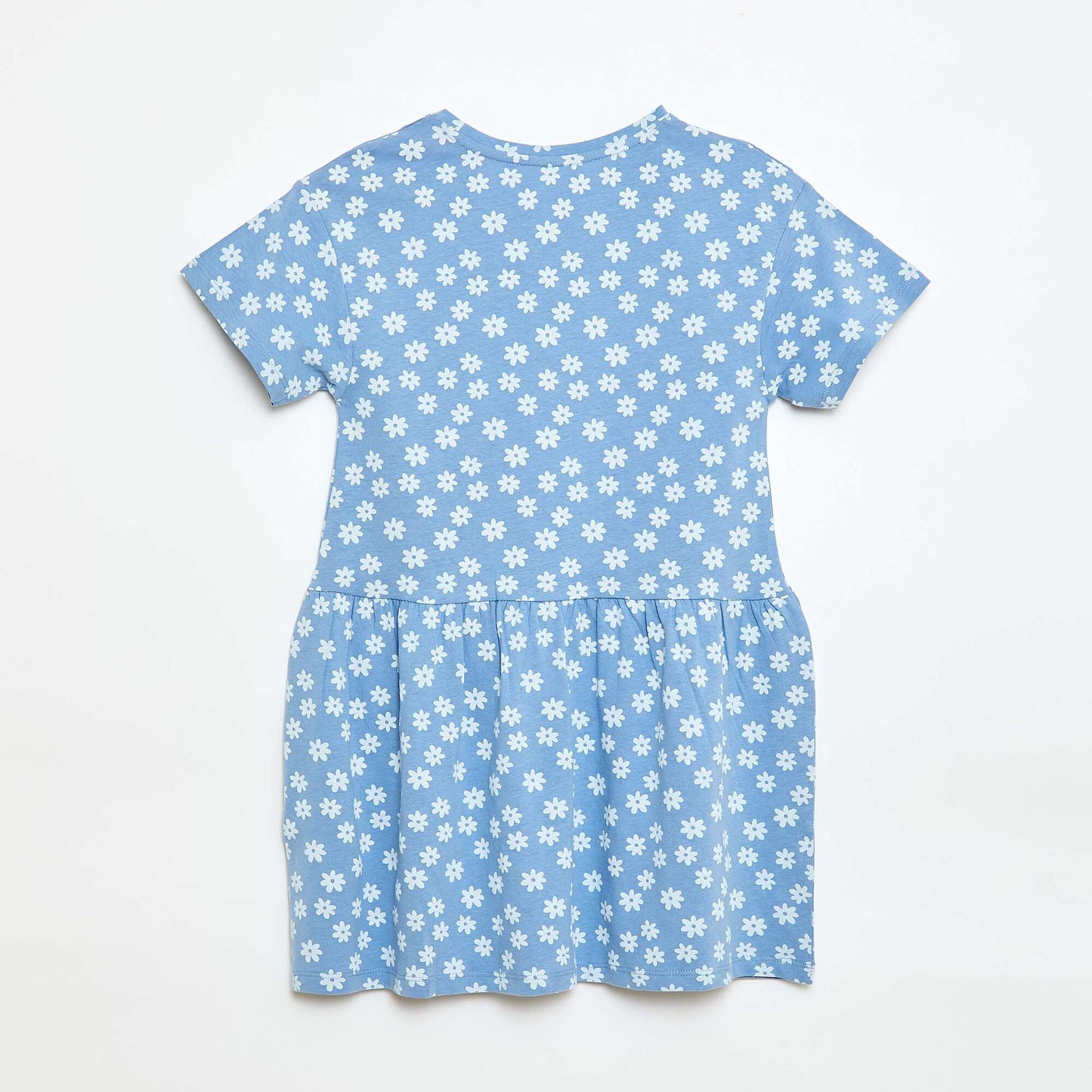 Robe manches courtes à motif BLEU