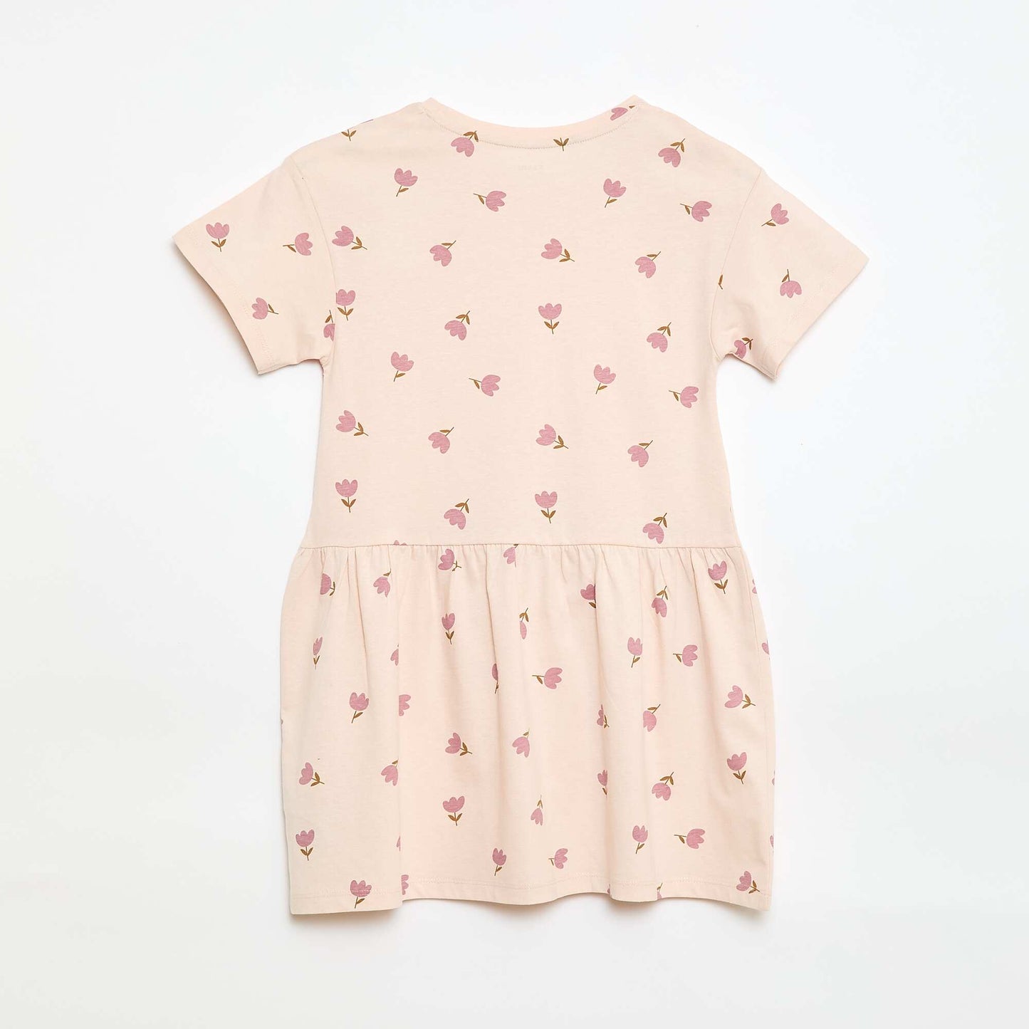 Robe manches courtes à motif ROSE