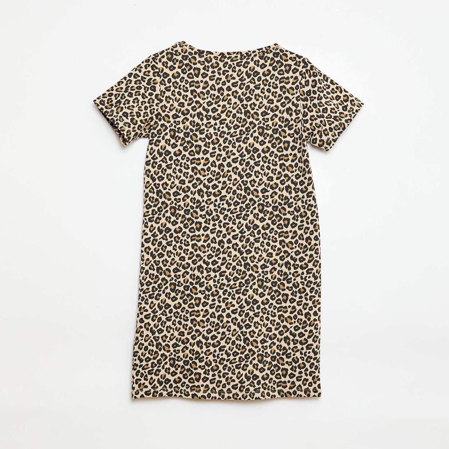Robe t-shirt mi-longue avec nœud fantaisie devant MARRON