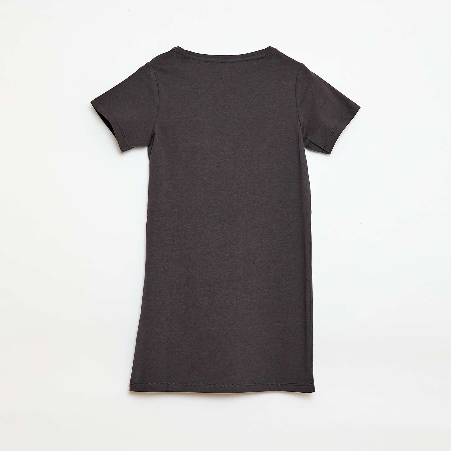 Robe t-shirt mi-longue avec nœud fantaisie devant NOIR