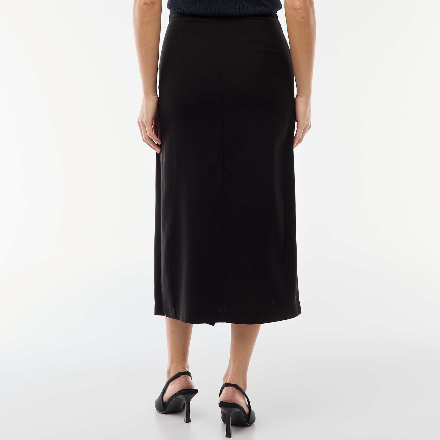 Jupe midi asymétrique NOIR