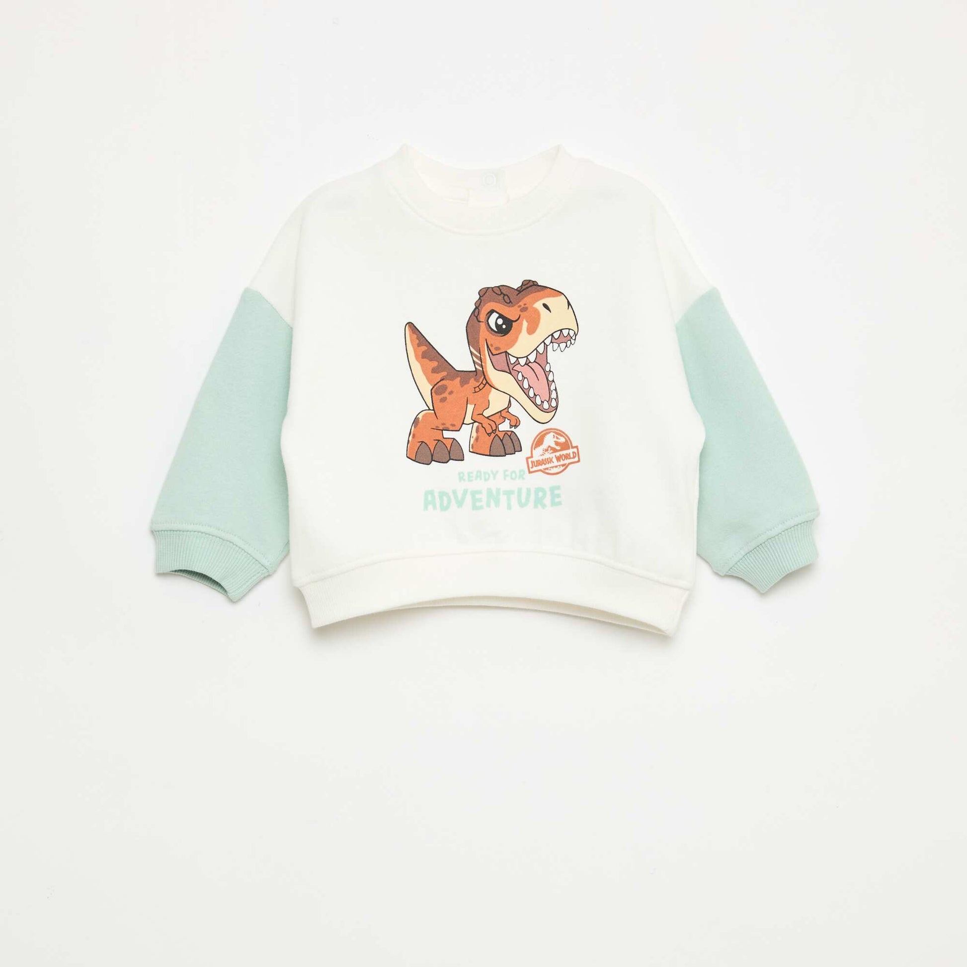 Sweat 'Jurassic world' avec manches contrastantes VERT