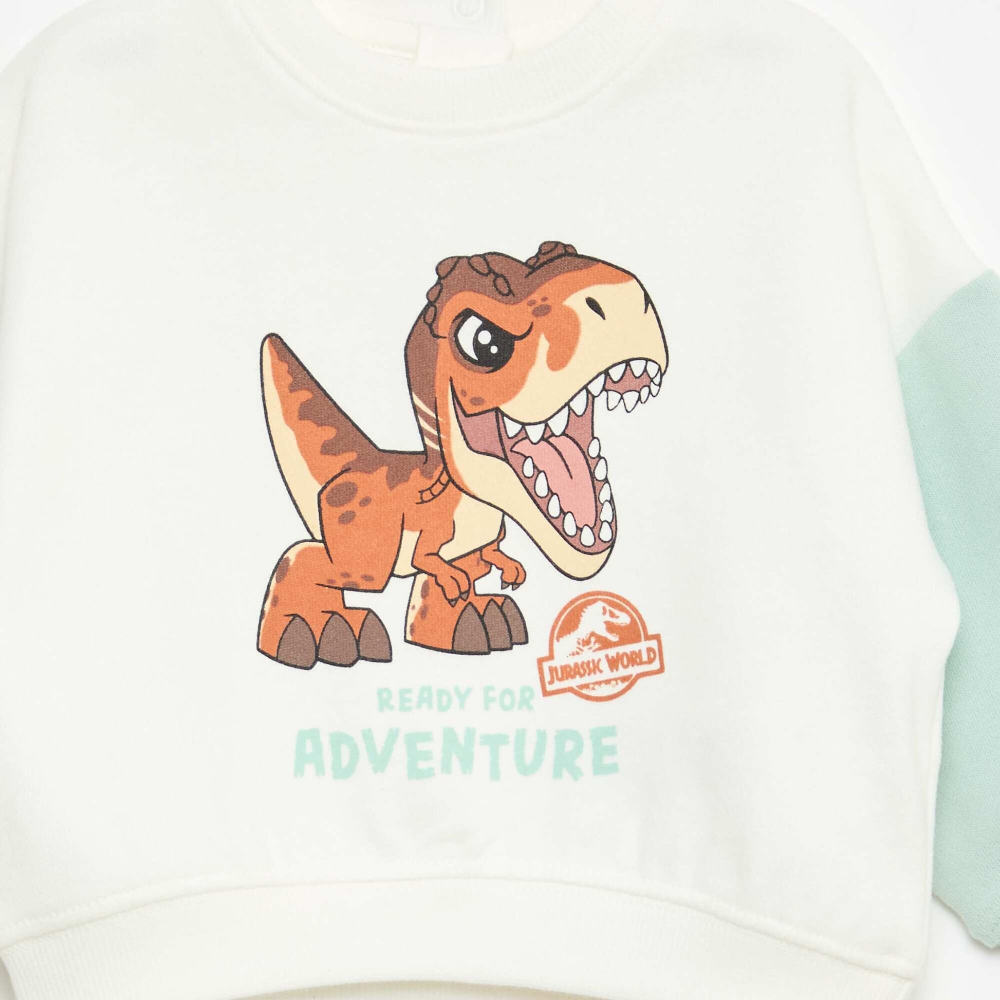 Sweat 'Jurassic world' avec manches contrastantes VERT