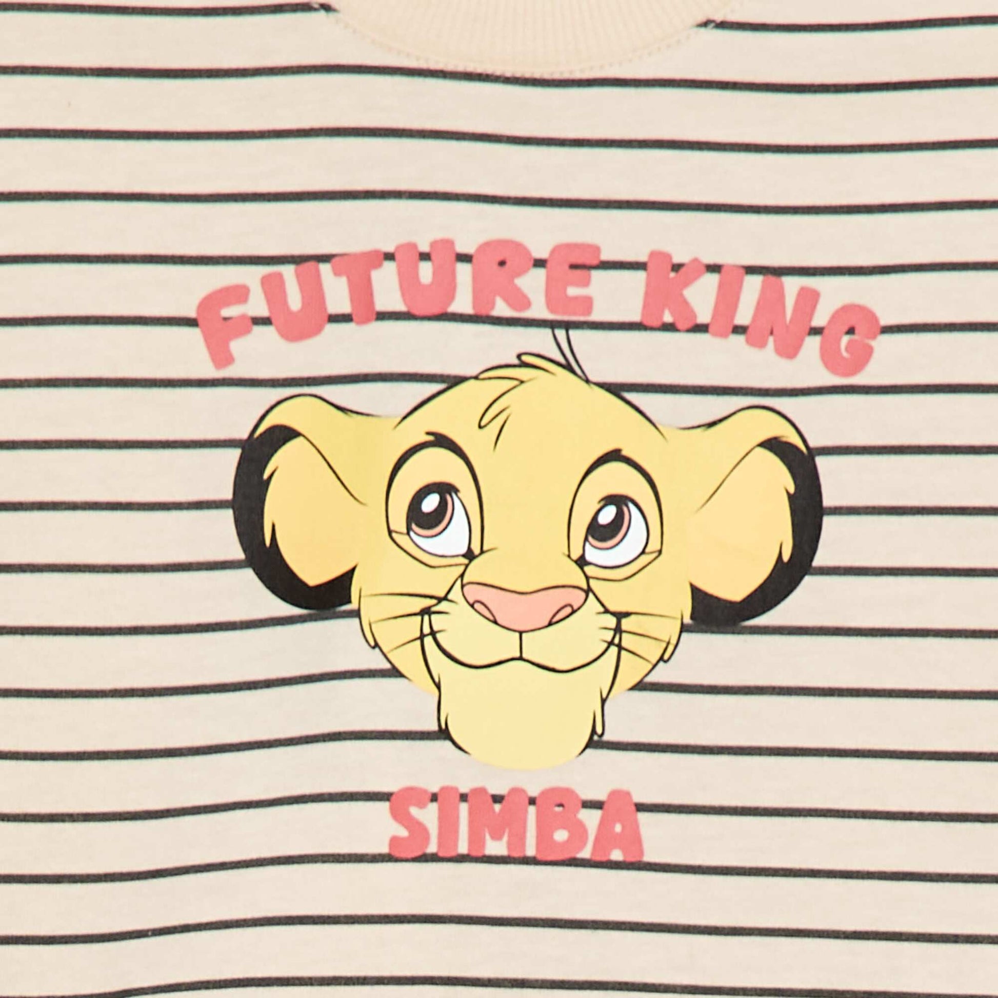 T-shirt 'Simba' 'Disney' à manches courtes BLANC
