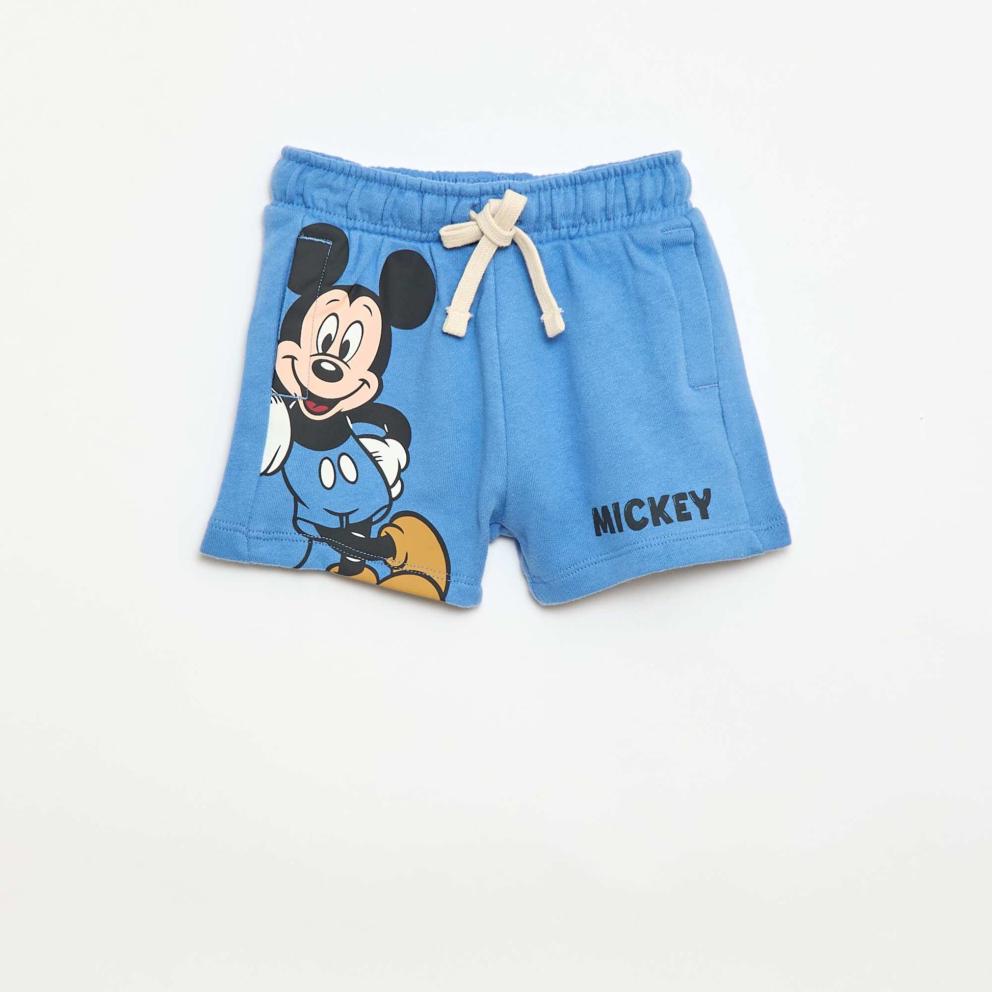Short 'Mickey' 'Disney' en molleton non gratté BLEU