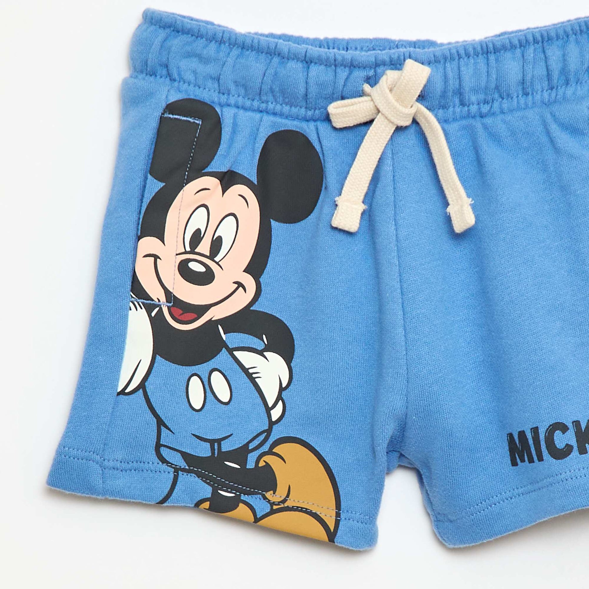 Short 'Mickey' 'Disney' en molleton non gratté BLEU