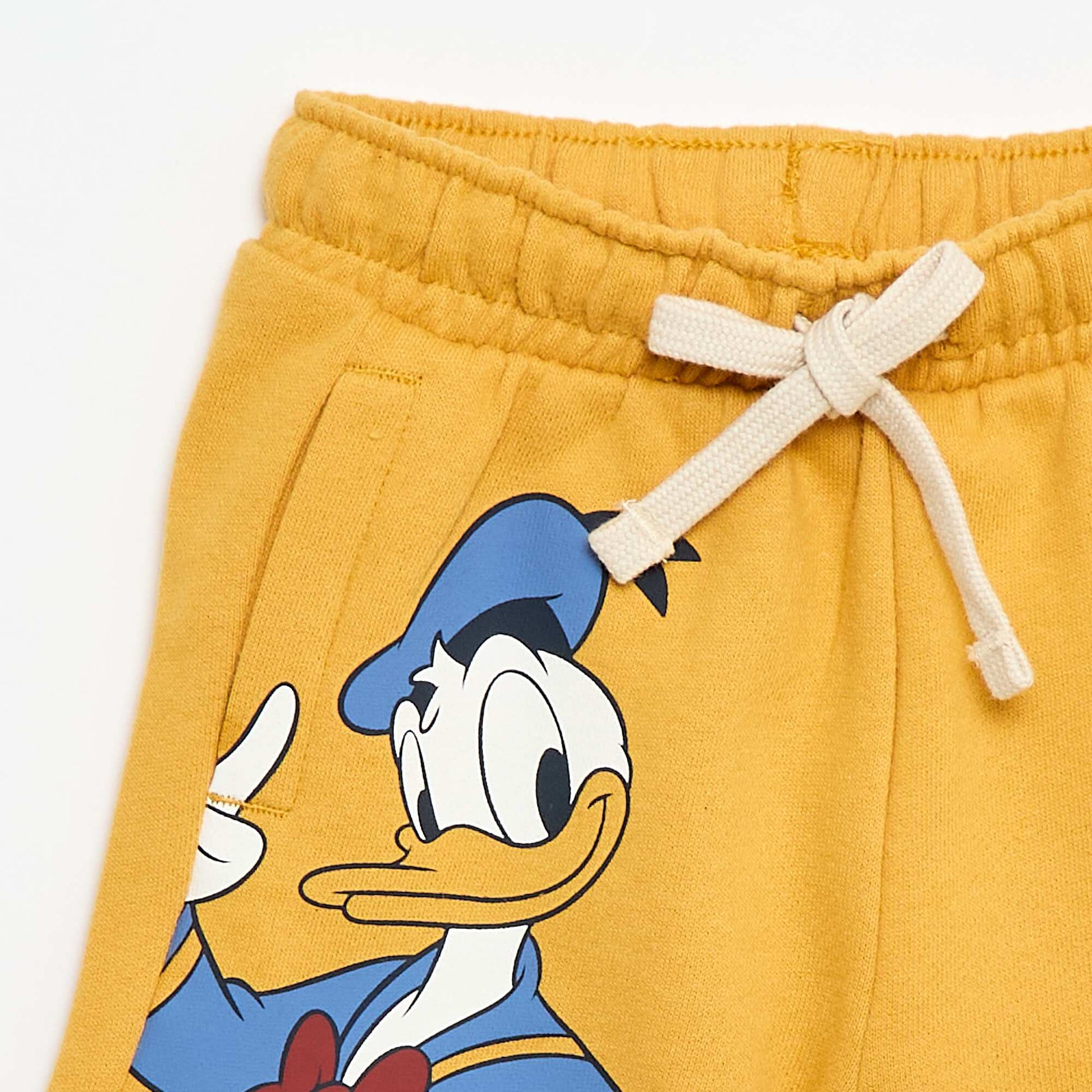 Short 'Donald' 'Disney' en molleton non gratté JAUNE