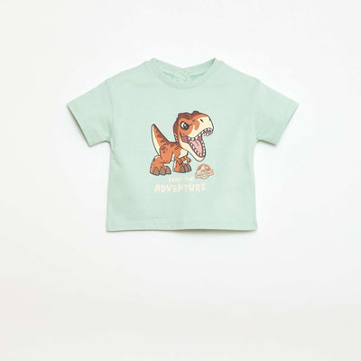 T-shirt en jersey print 'Jurassic World' VERT