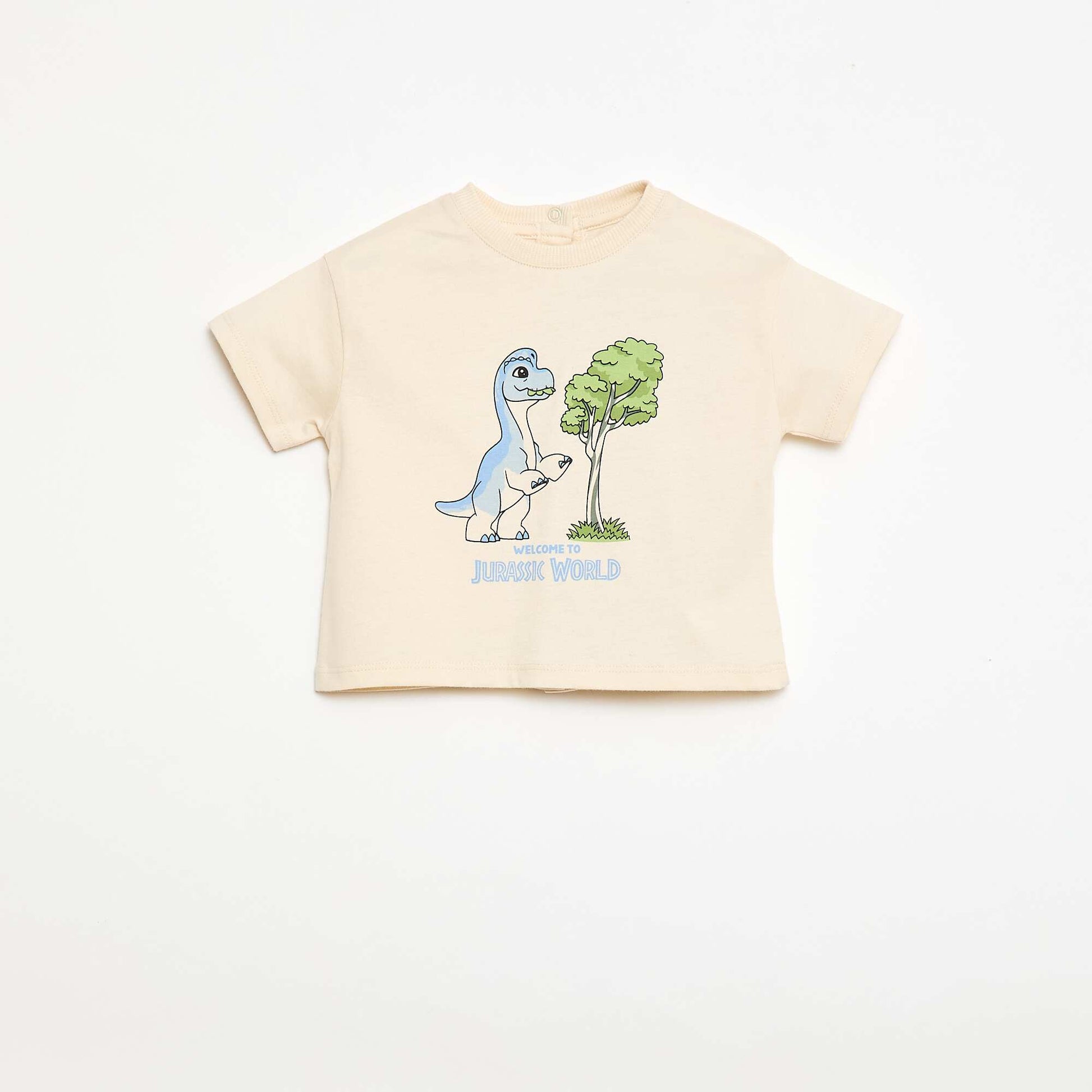 T-shirt en jersey print 'Jurassic World' BEIGE
