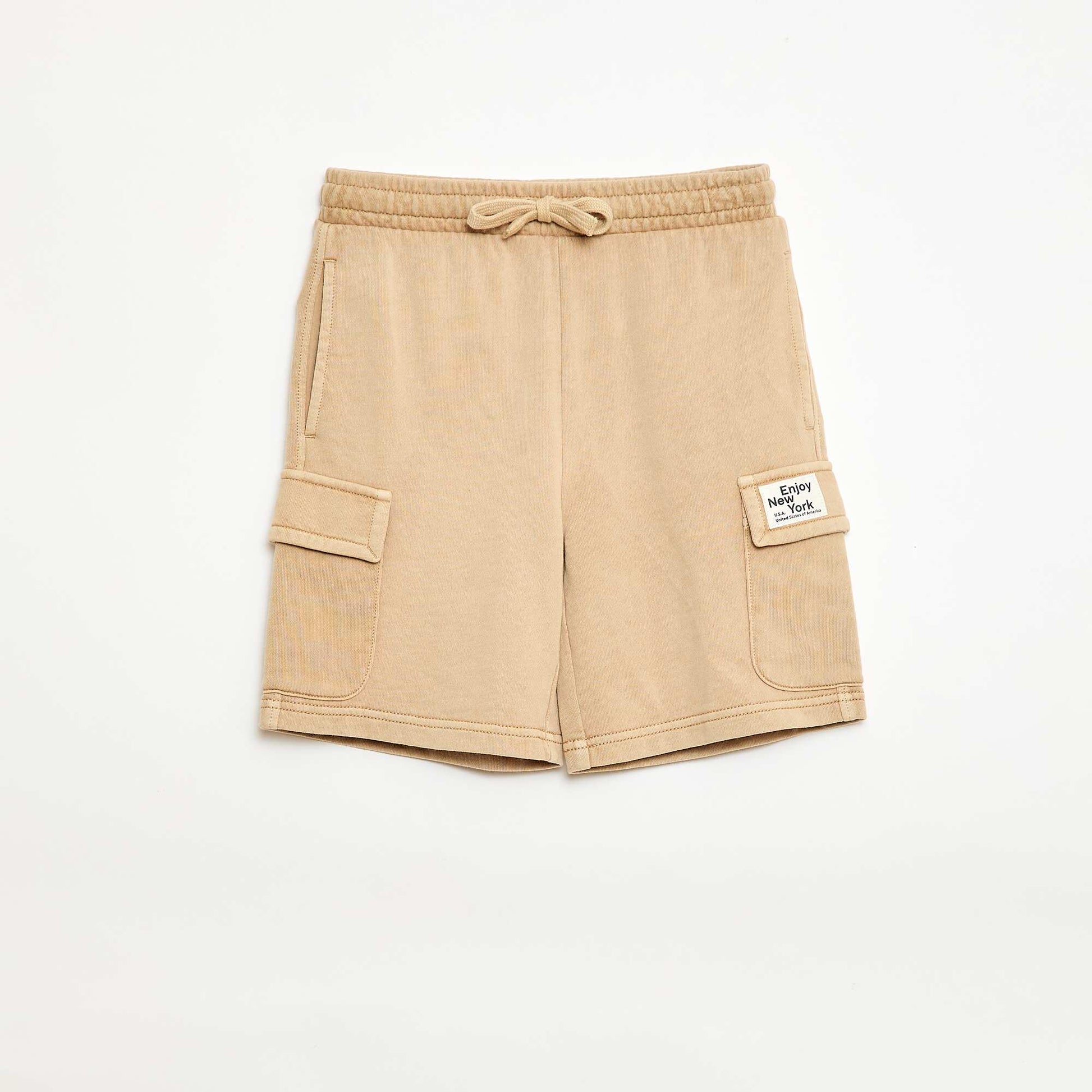Short en molleton multipoche BEIGE