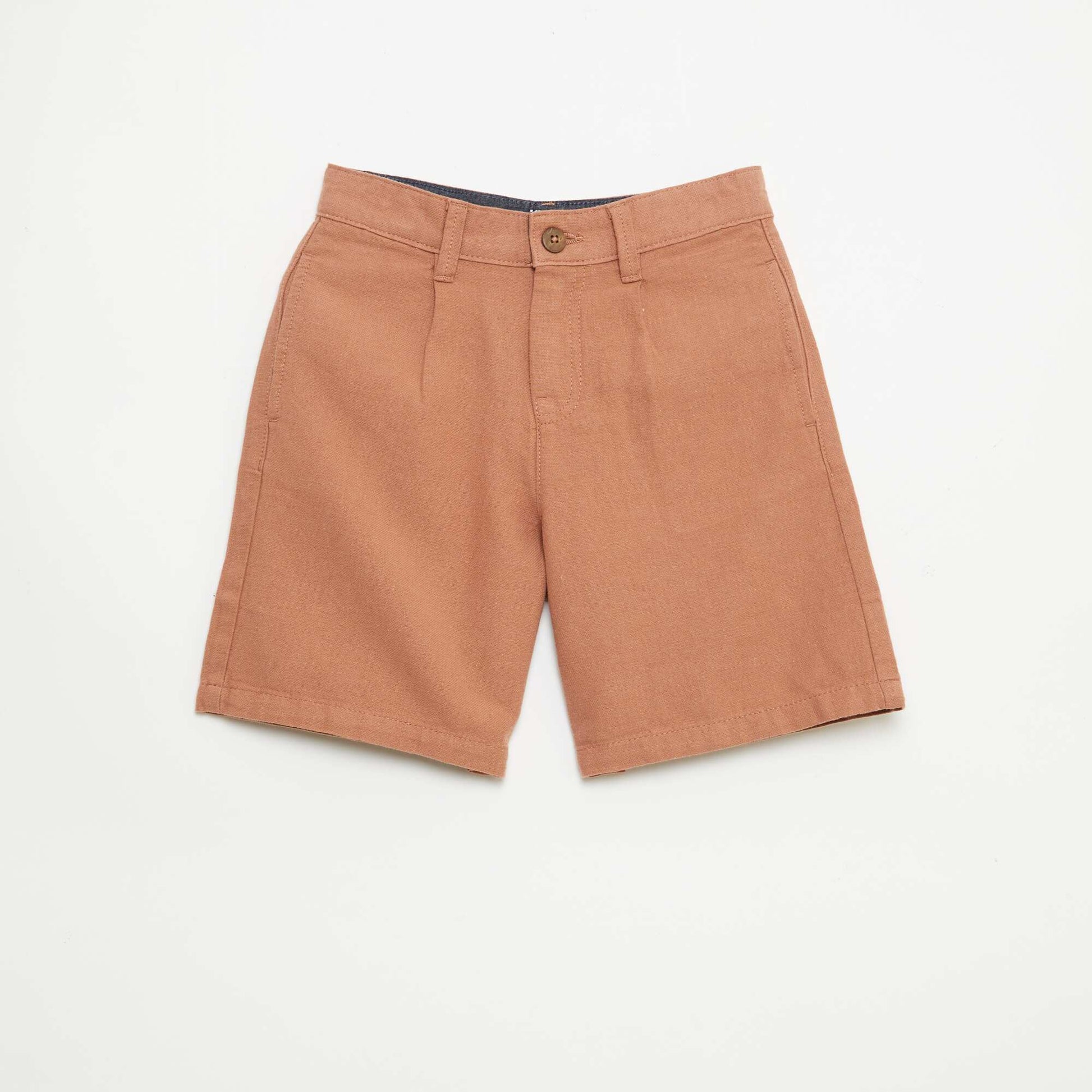 Short chino uni MARRON