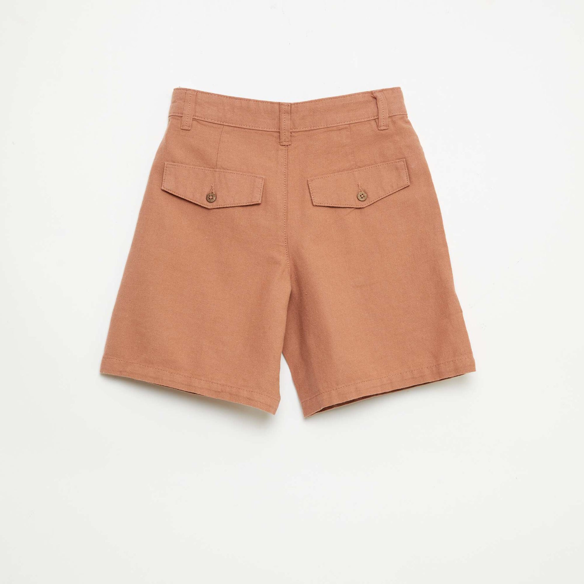 Short chino uni MARRON