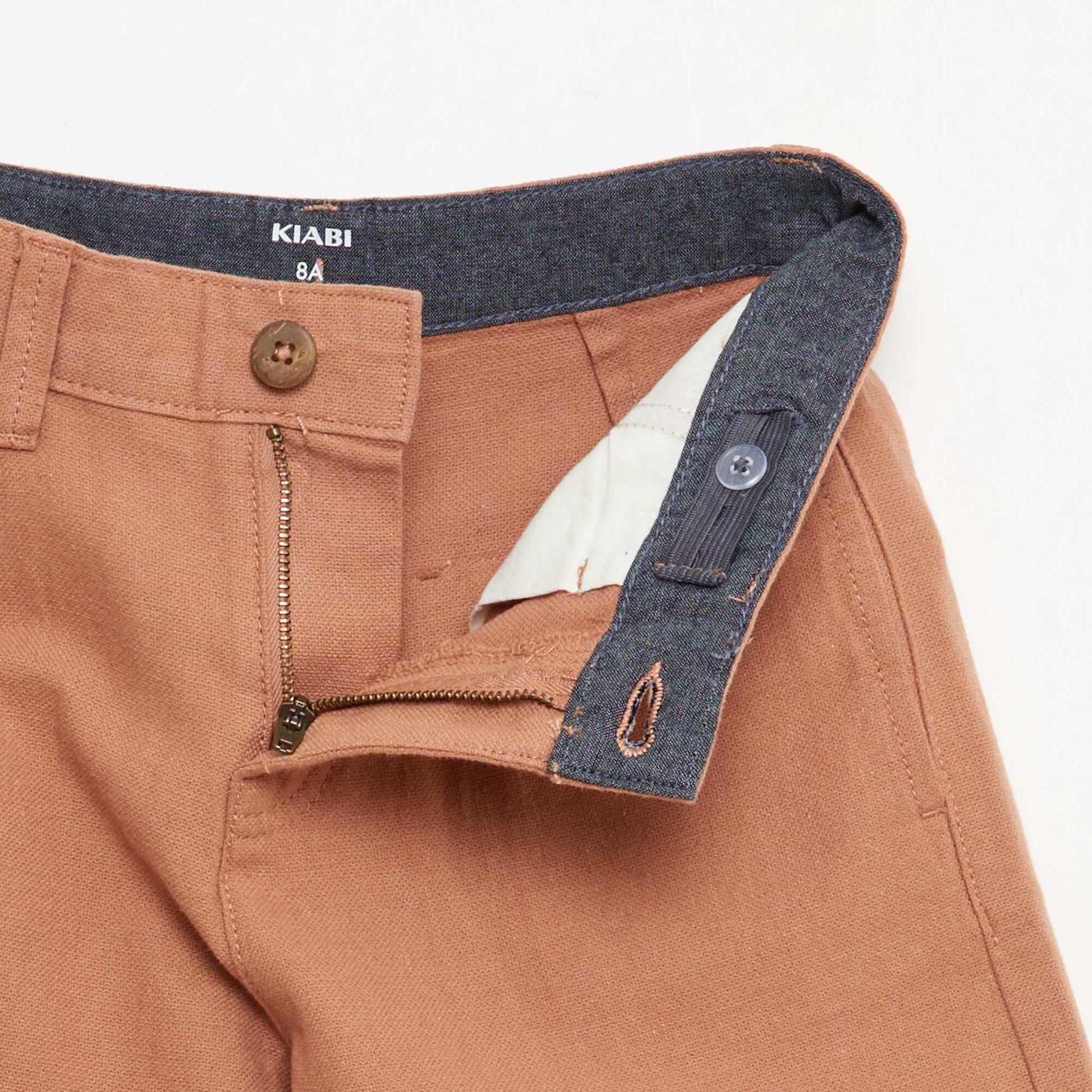 Short chino uni MARRON