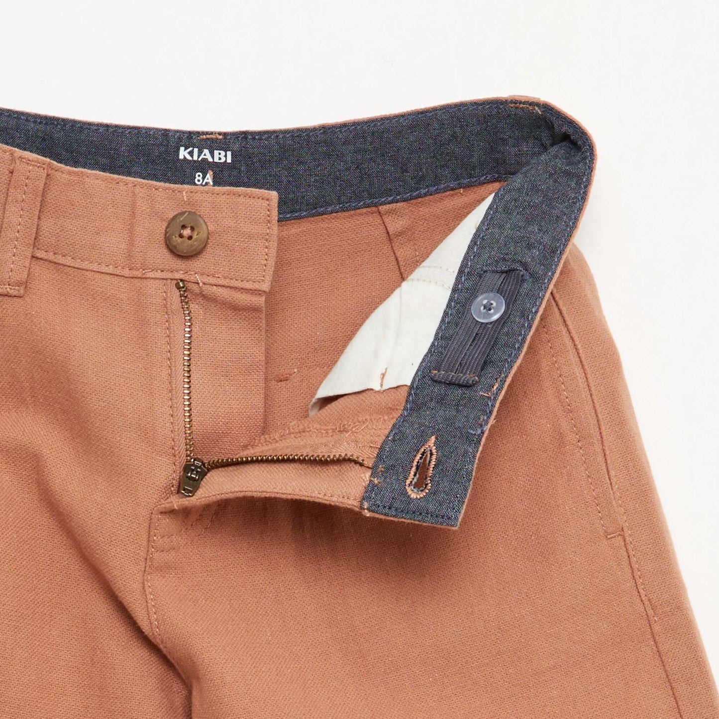 Short chino uni MARRON