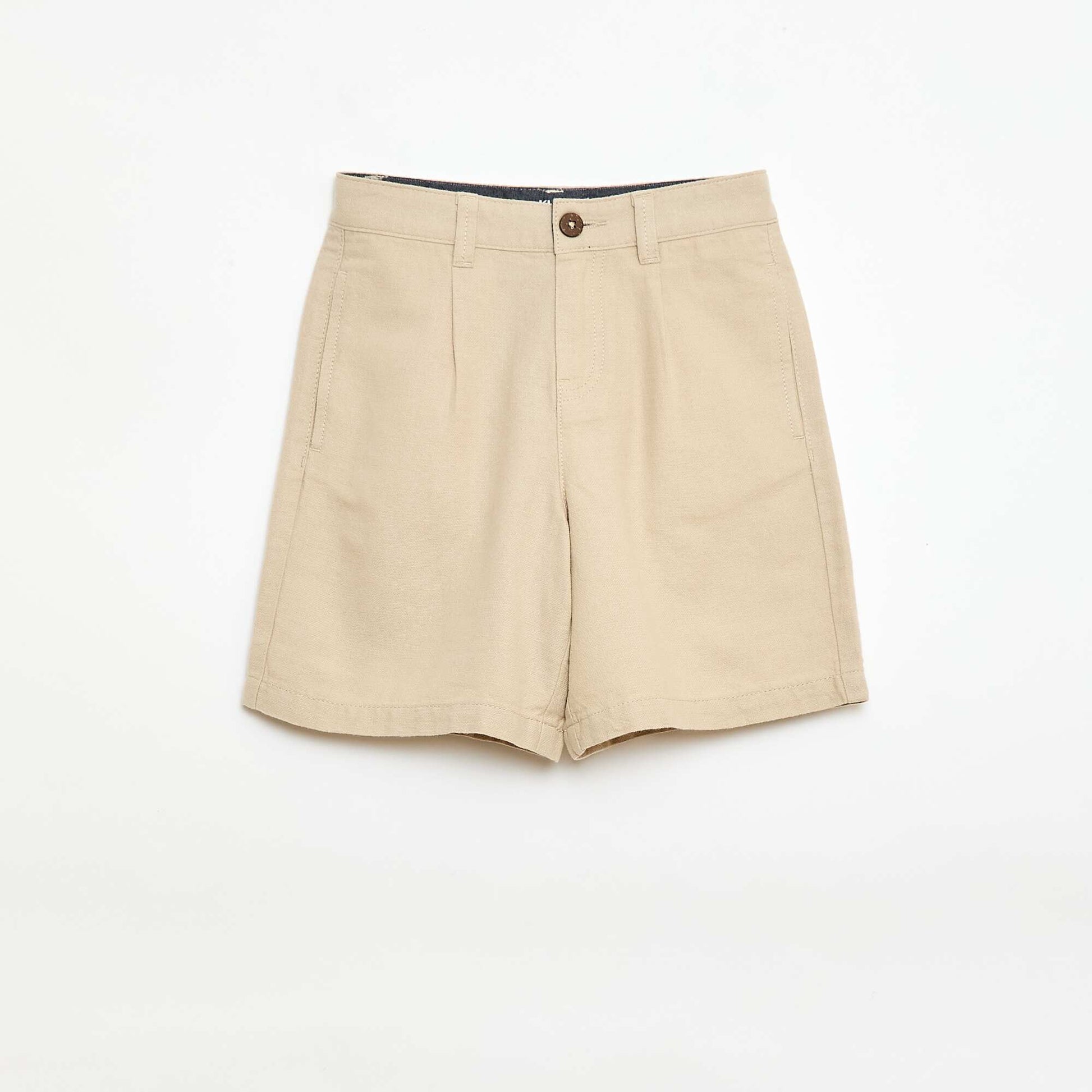 Short chino uni BEIGE