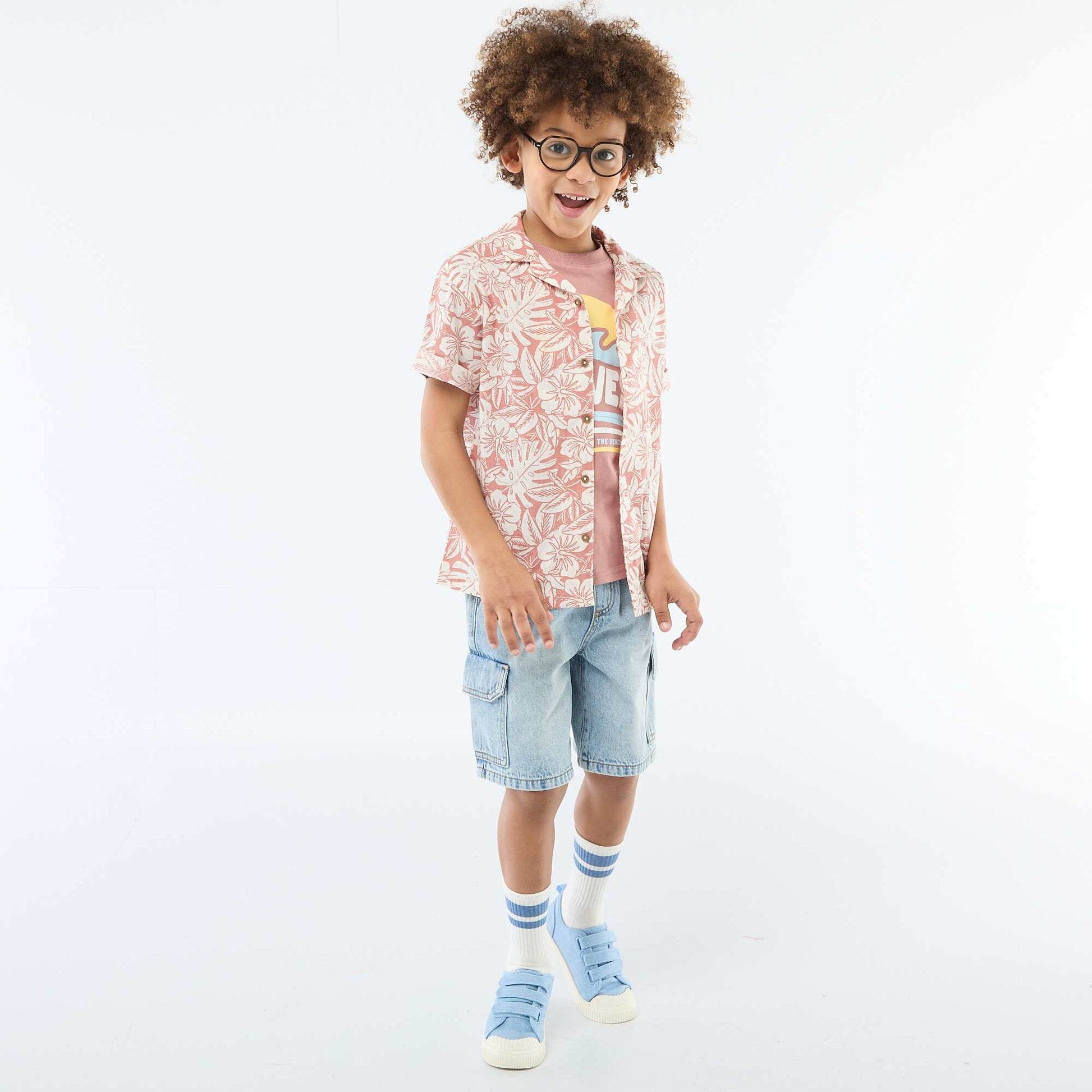 Bermuda en jean multipoche BLEU
