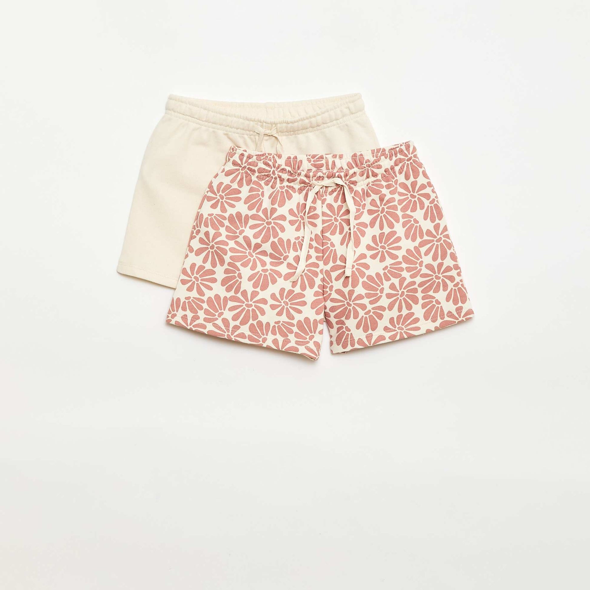 Lot de 2 shorts en coton BEIGE