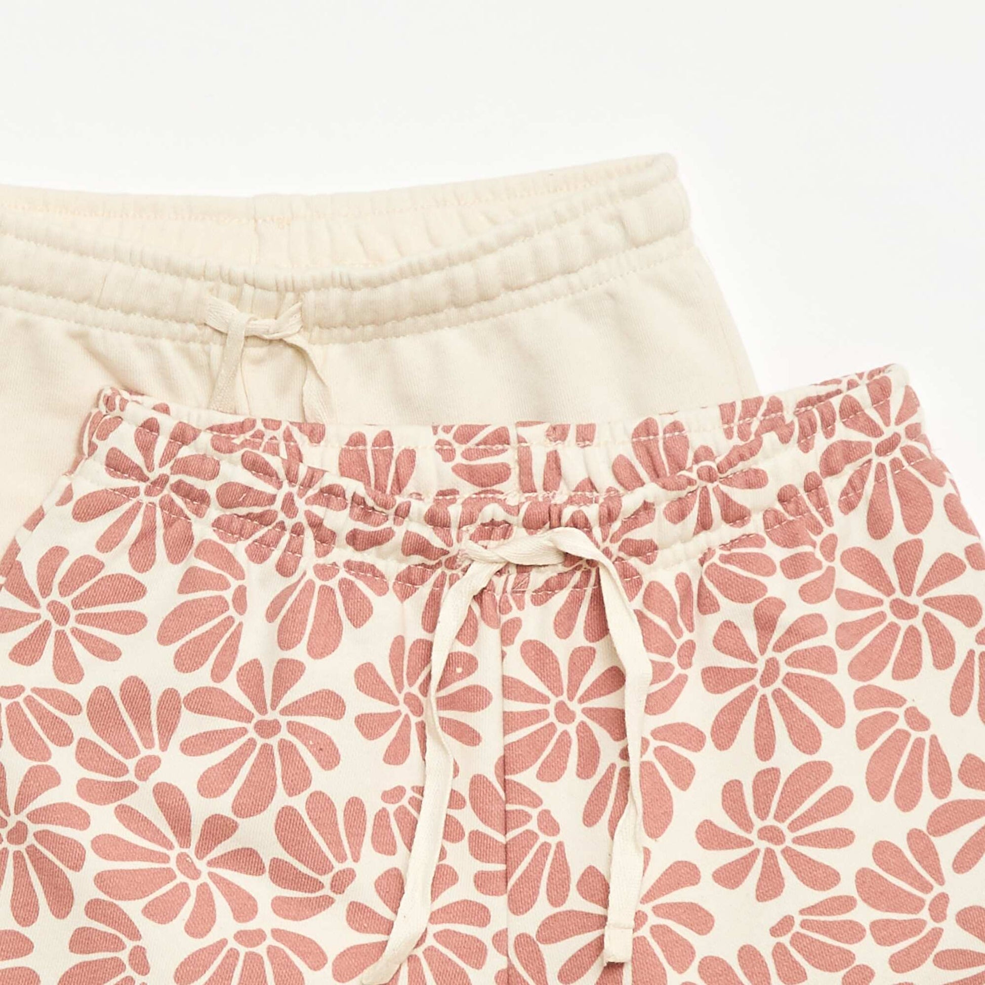 Lot de 2 shorts en coton BEIGE
