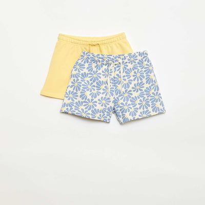 Lot de 2 shorts en coton JAUNE