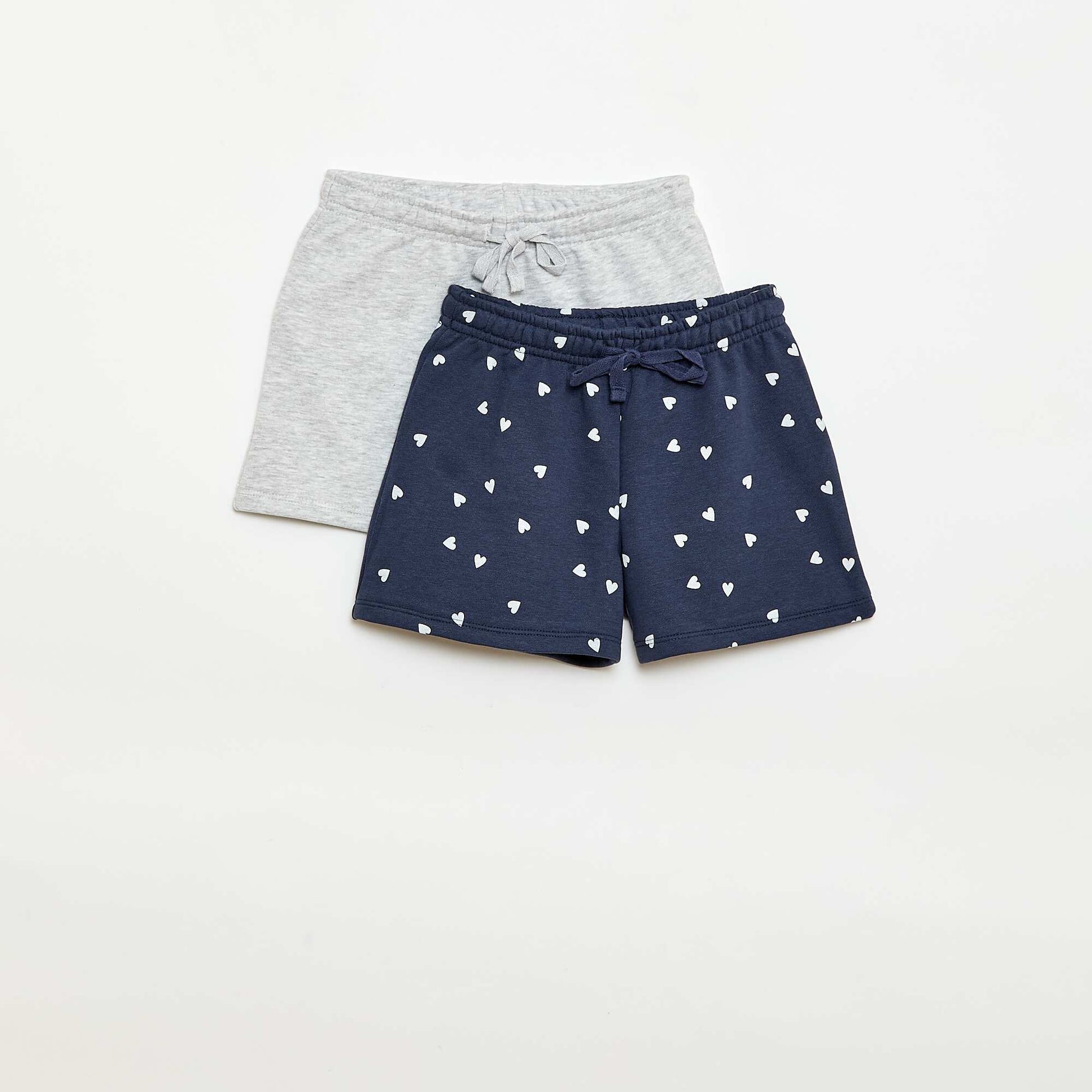 Lot de 2 shorts en coton BLEU