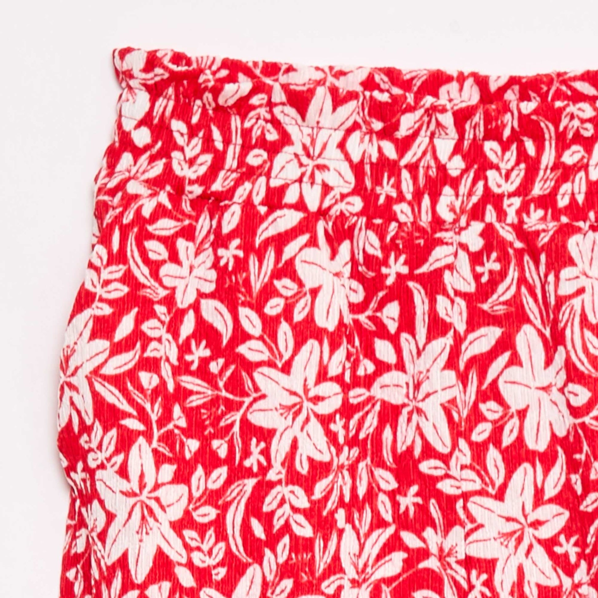 Pantalon large en maille crêpe ROUGE