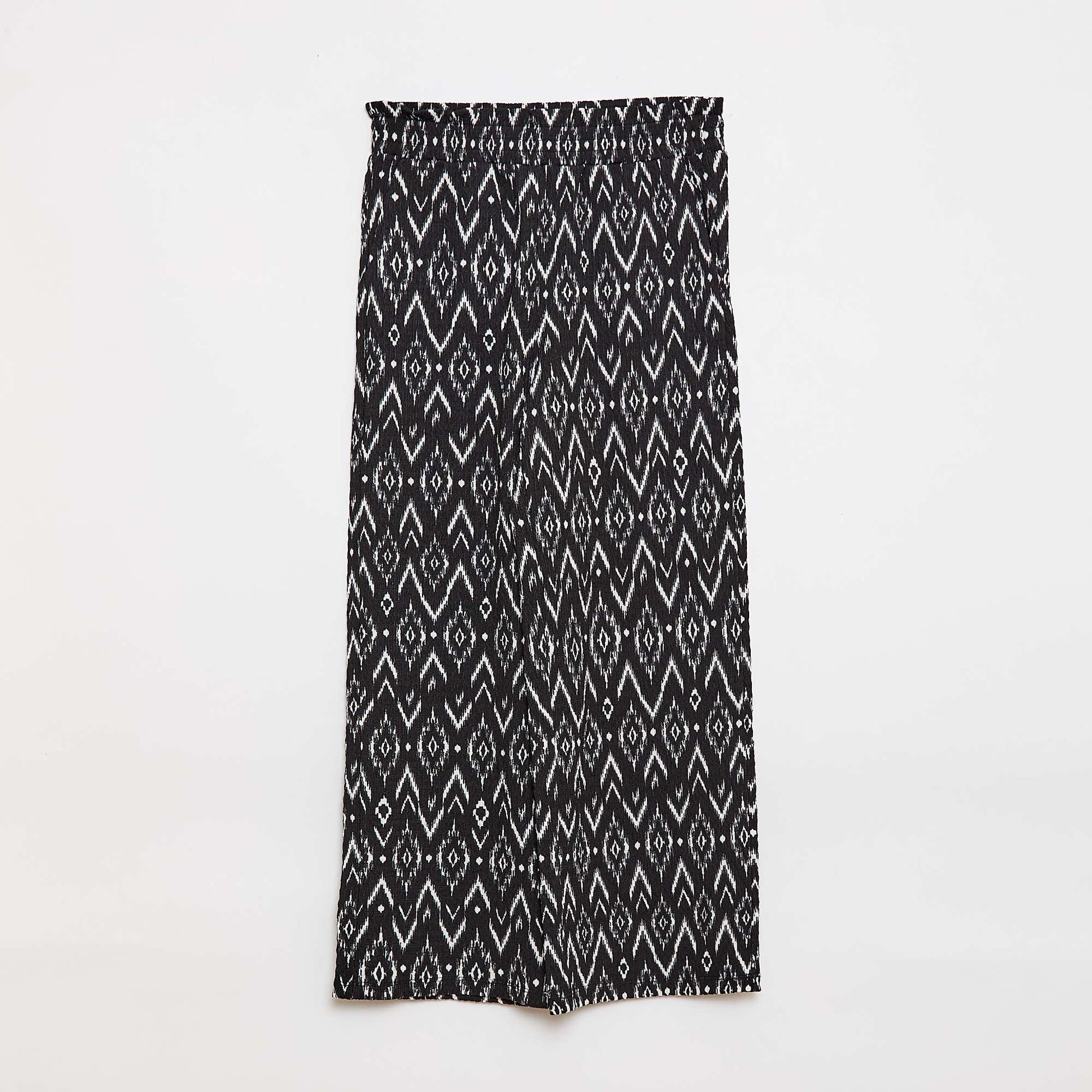 Pantalon large en maille crêpe NOIR