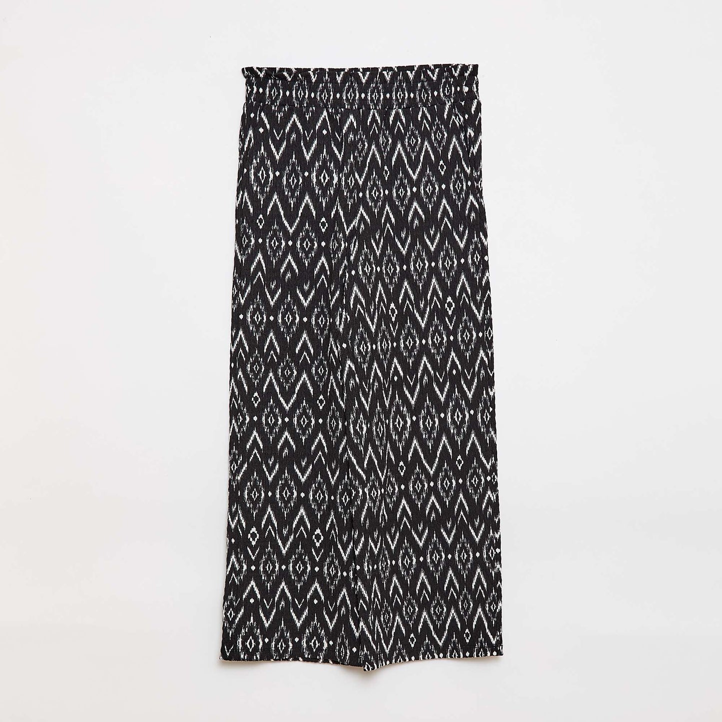 Pantalon large en maille crêpe NOIR