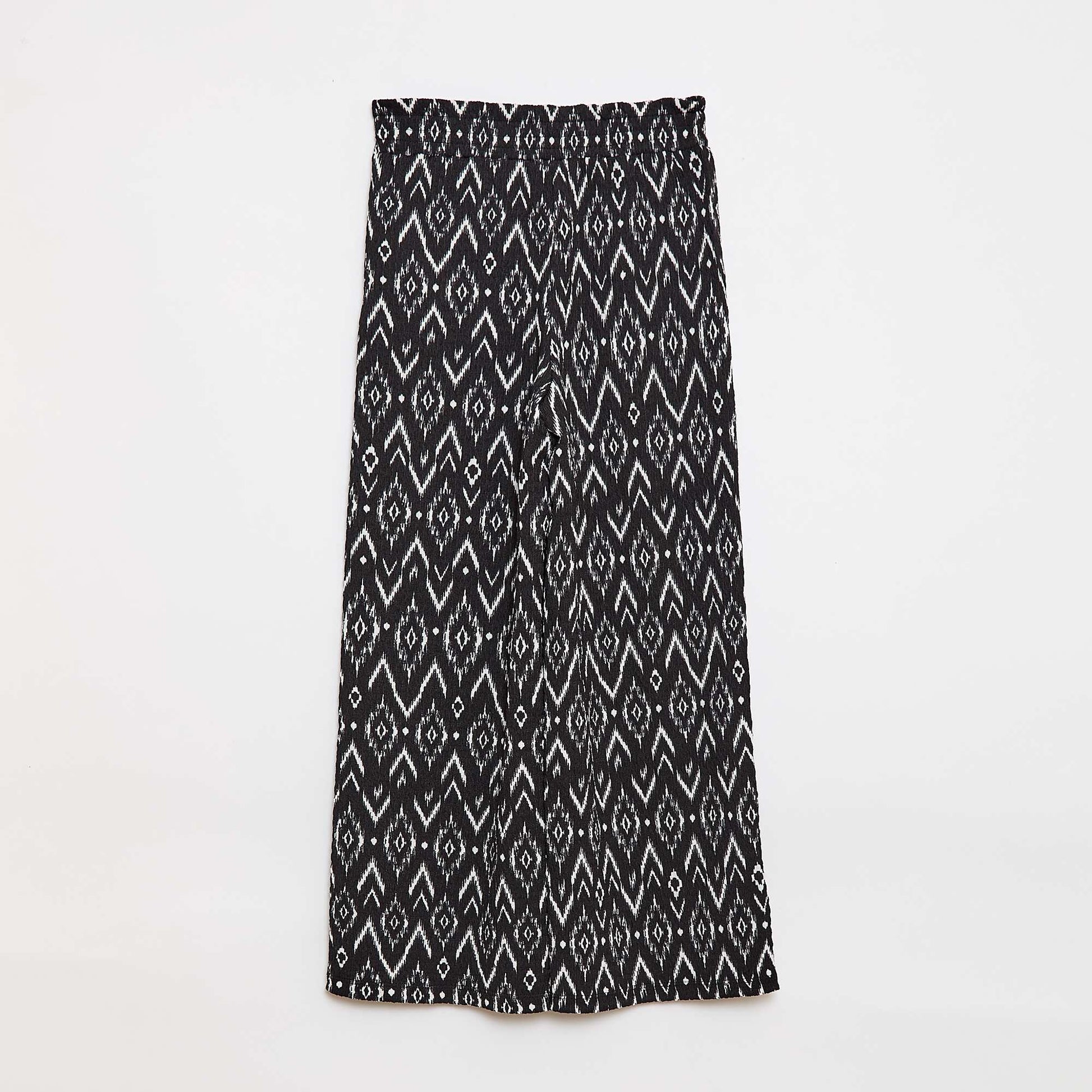 Pantalon large en maille crêpe NOIR