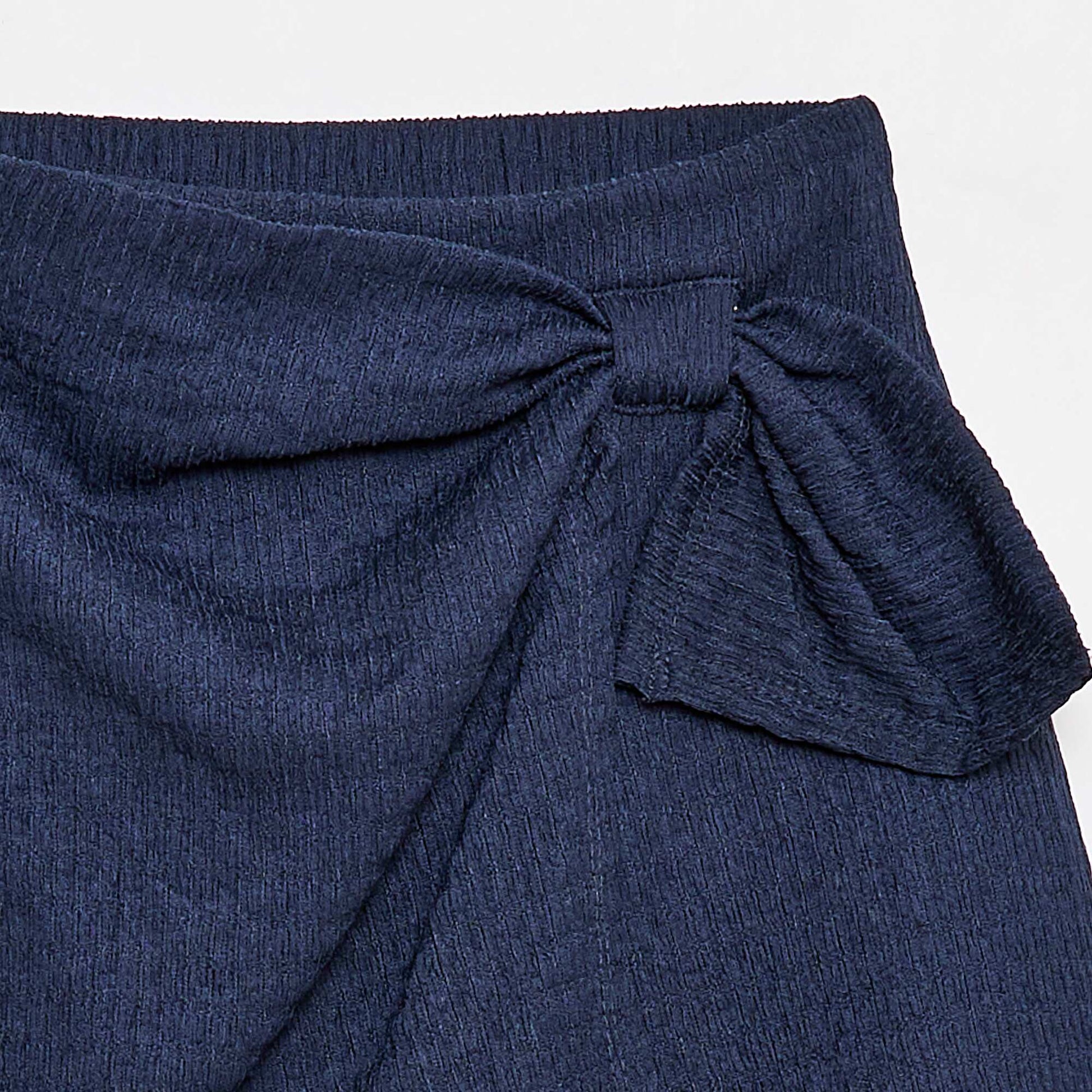 Jupe-short courte en maille légère unie MARINE