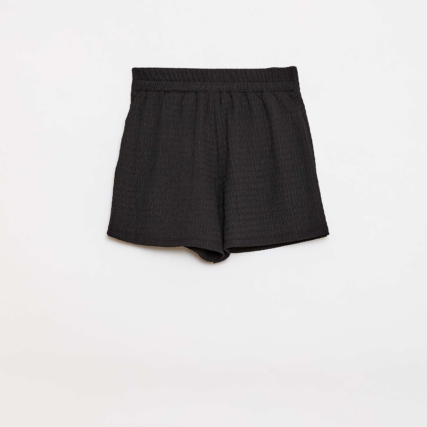 Jupe-short courte en maille légère unie NOIR
