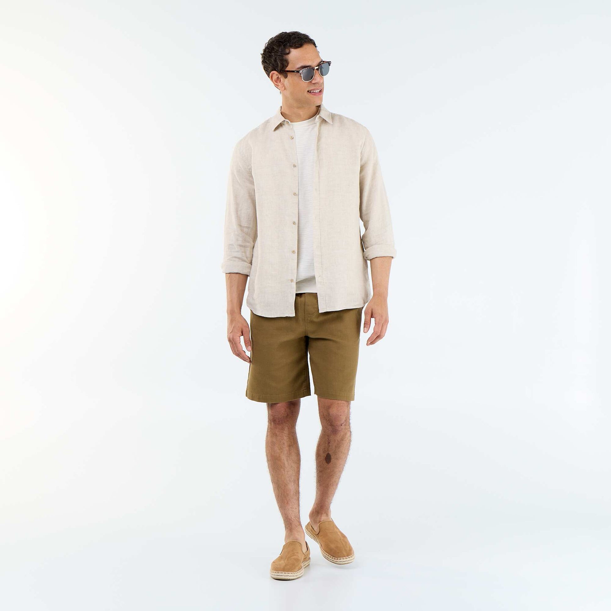 Chemise en lin BEIGE