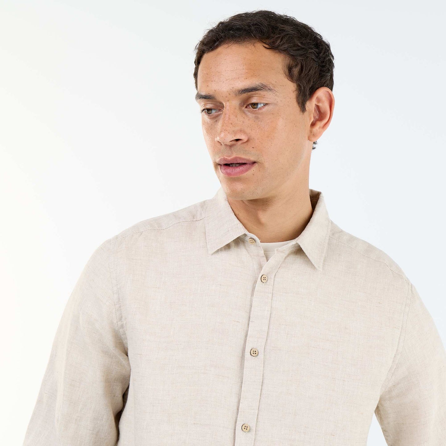 Chemise en lin BEIGE
