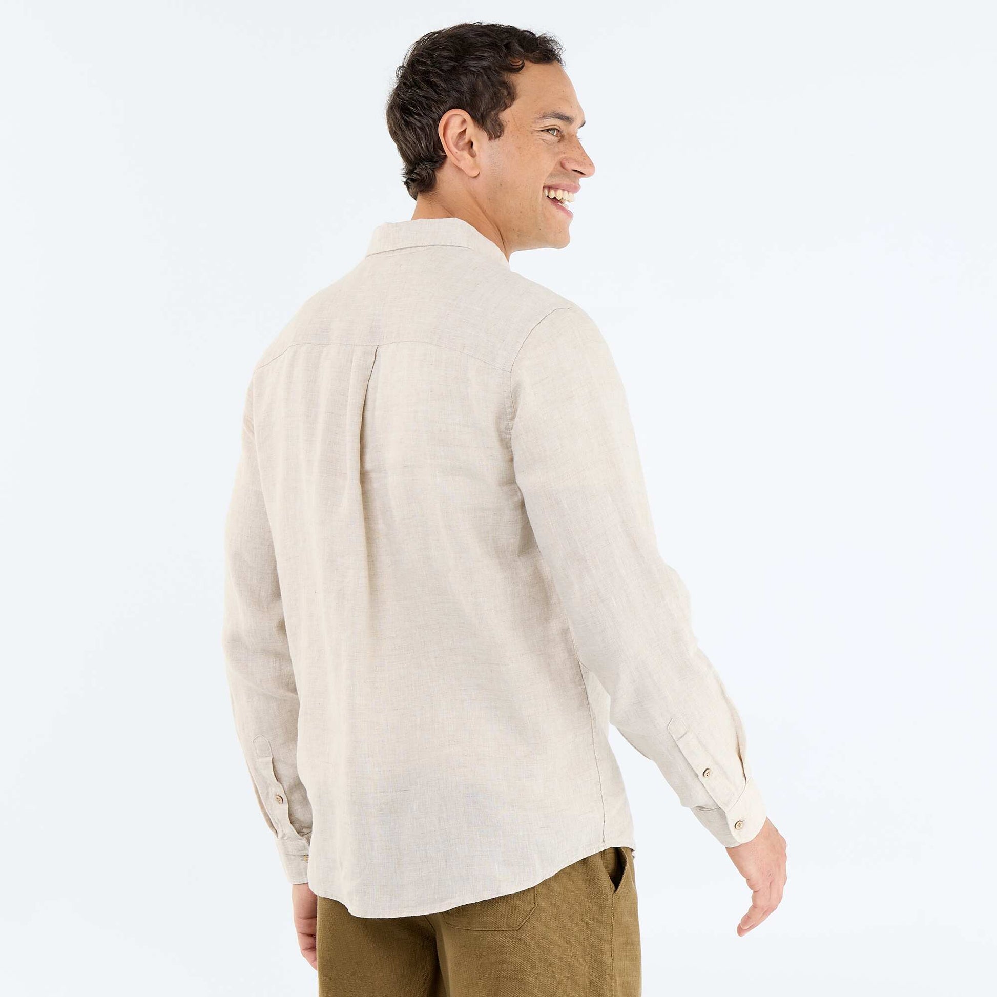 Chemise en lin BEIGE