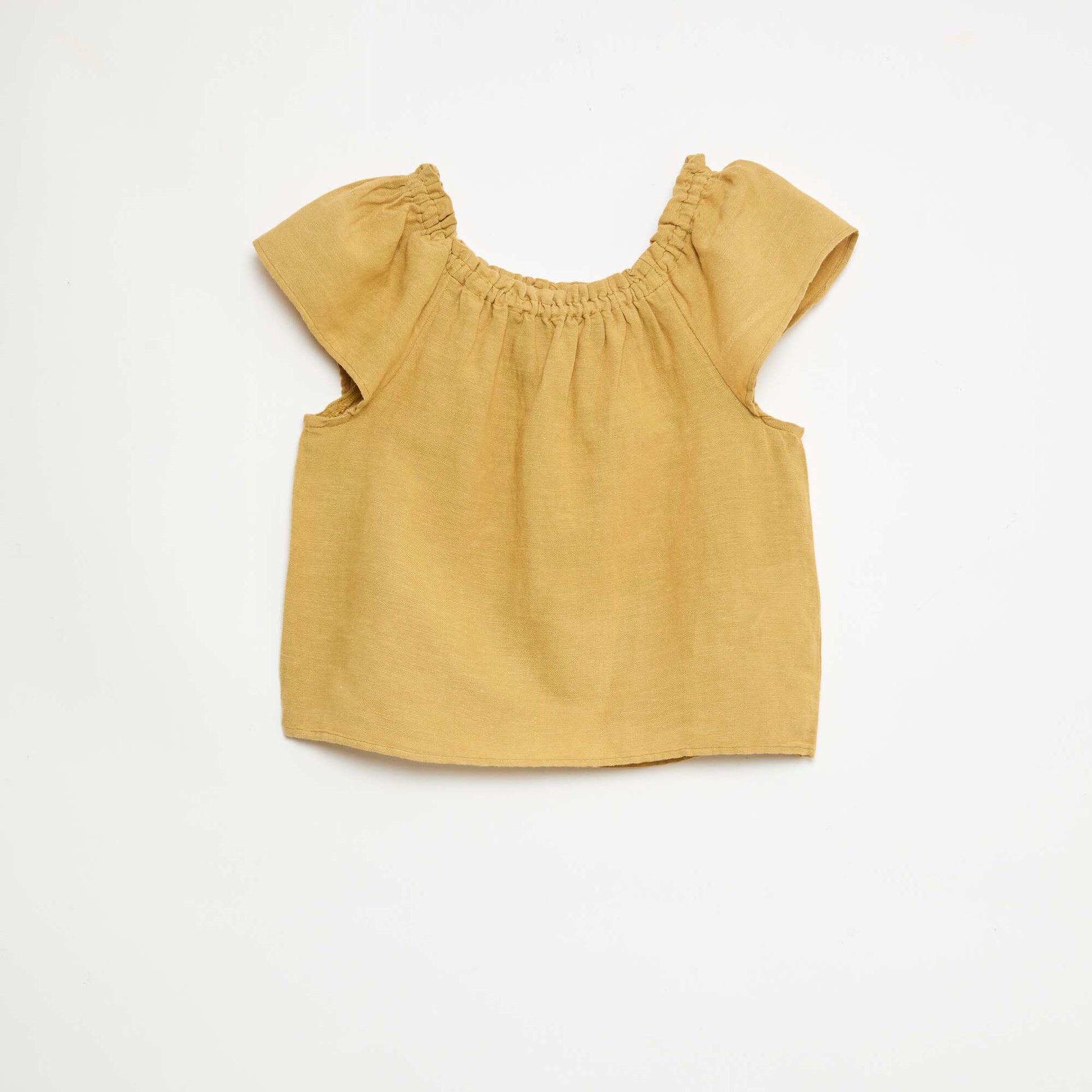 Ensemble top et jupe canvas JAUNE