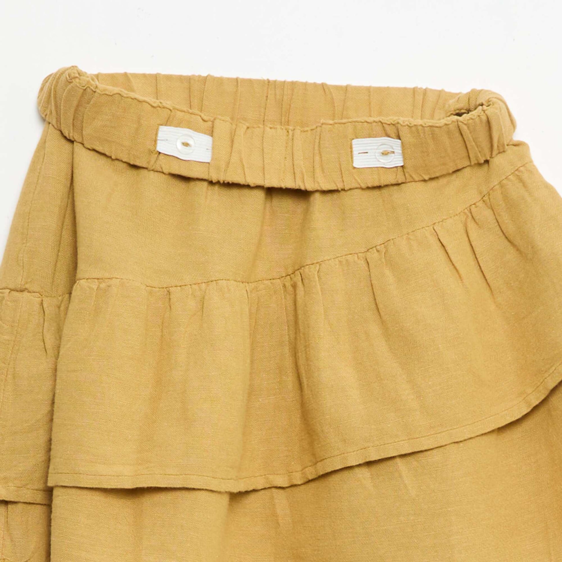 Ensemble top et jupe canvas JAUNE