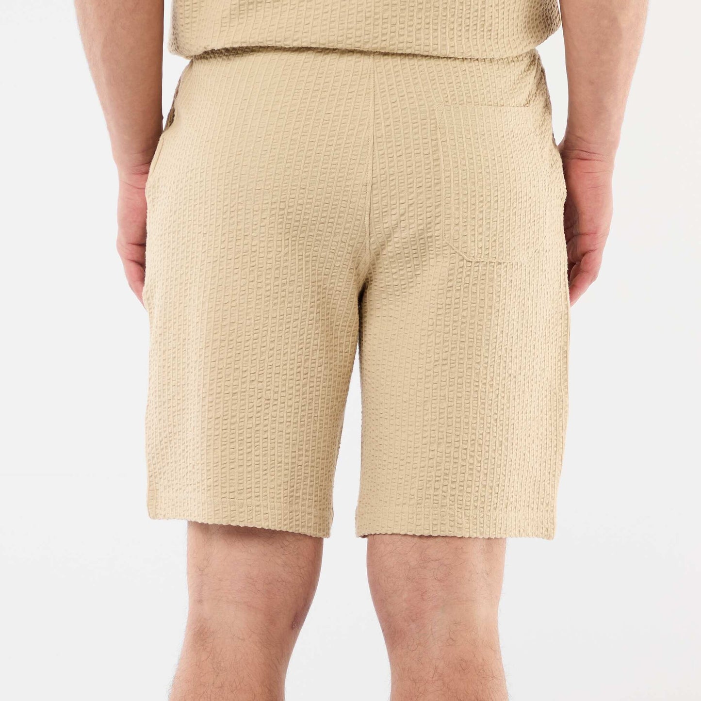 Bermuda maille lourde uni BEIGE