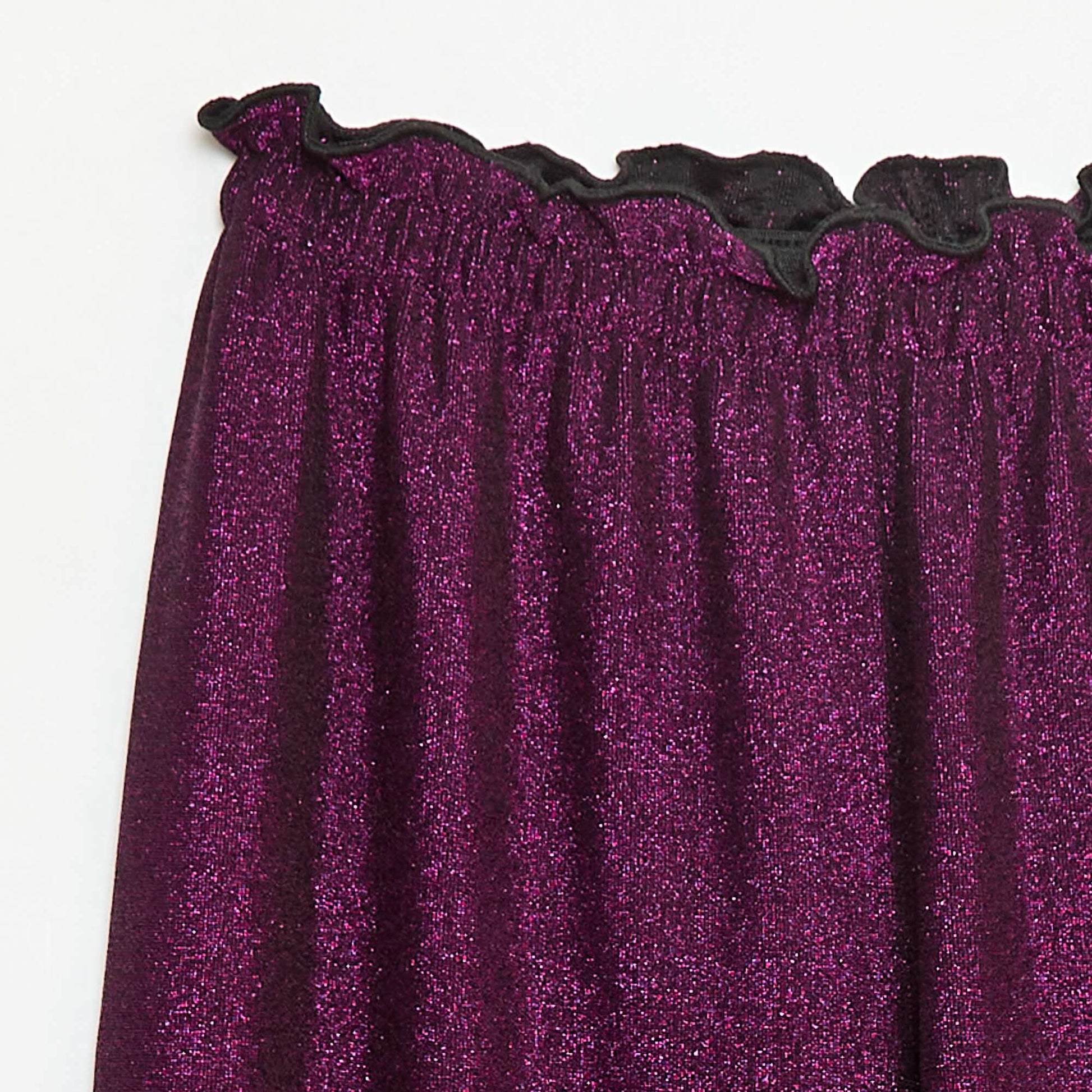 Pantalon large wide leg fit en maille bisou VIOLET