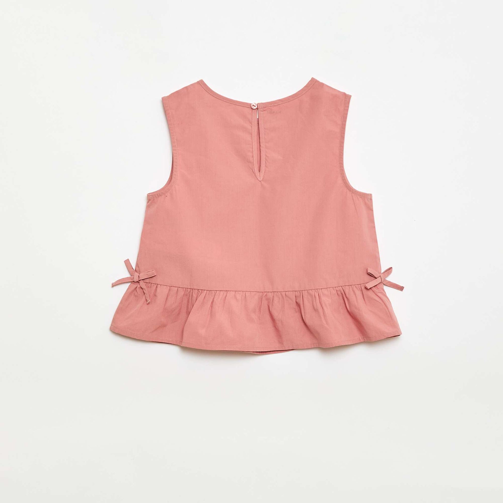 Ensemble blouse sans manches + pantalon - 2 pièces ROSE
