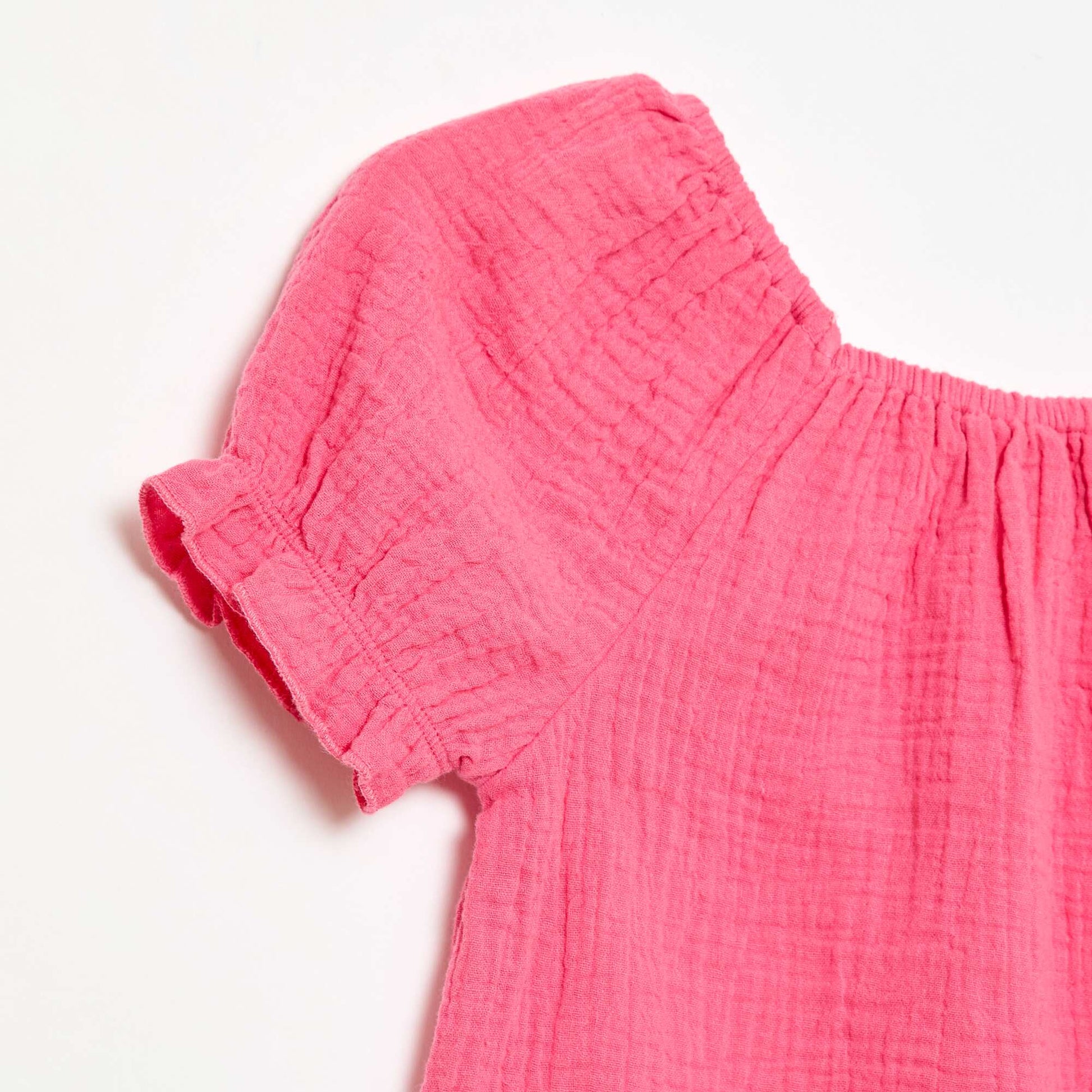 Ensemble blouse + short uni - 2 pièces ROSE