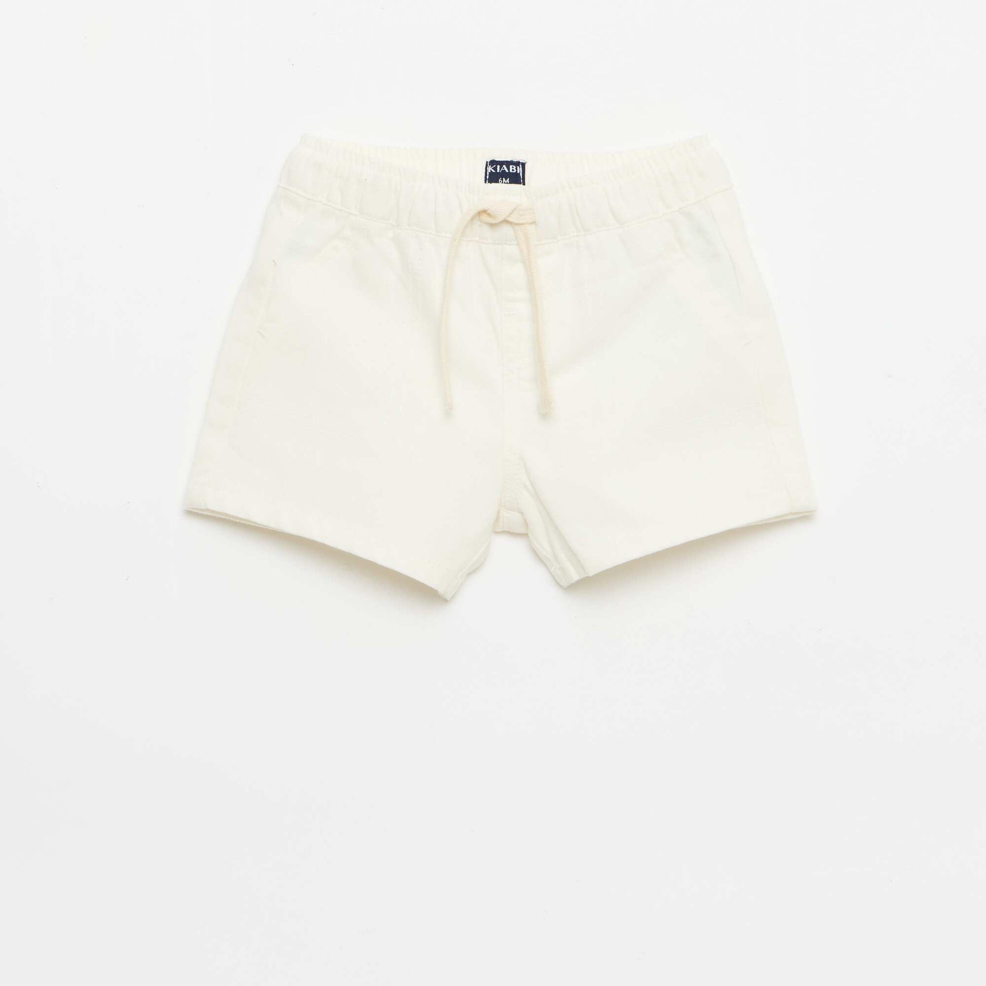 Short uni denim BLANC