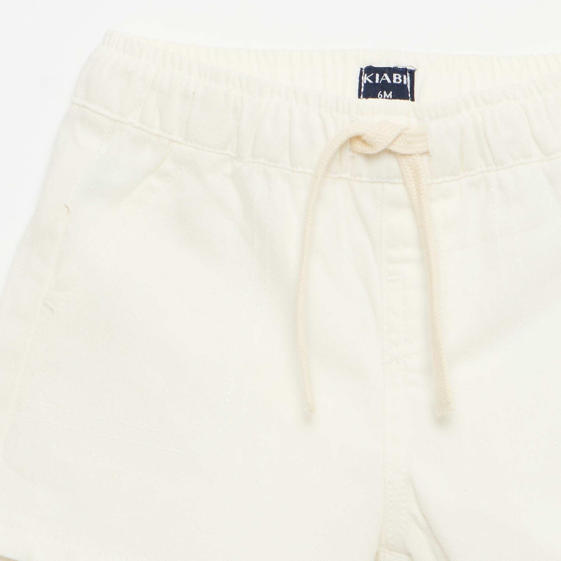 Short uni denim BLANC