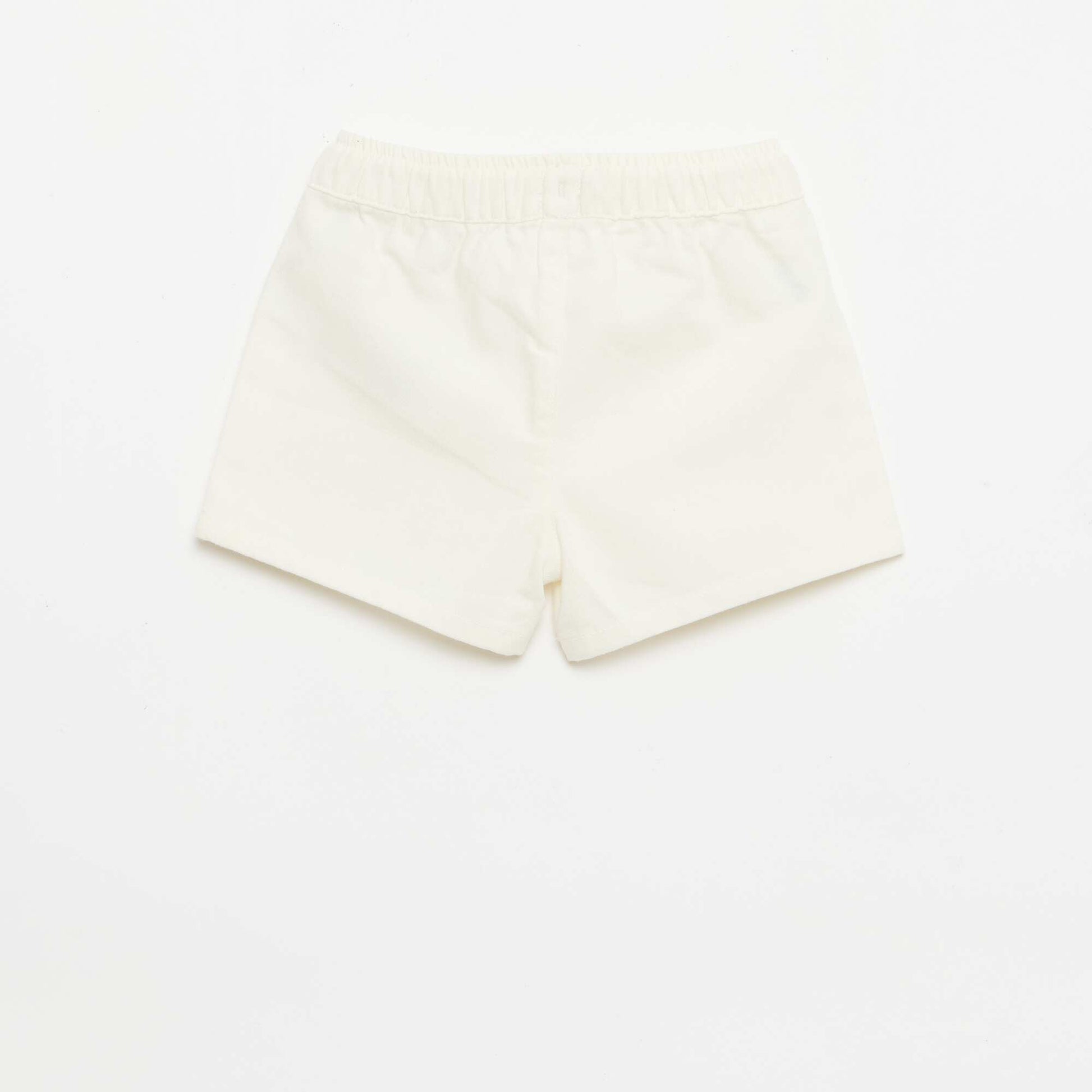 Short uni denim BLANC