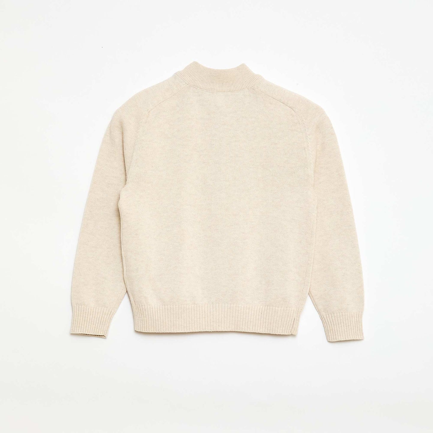 Gilet zippé à col montant BEIGE