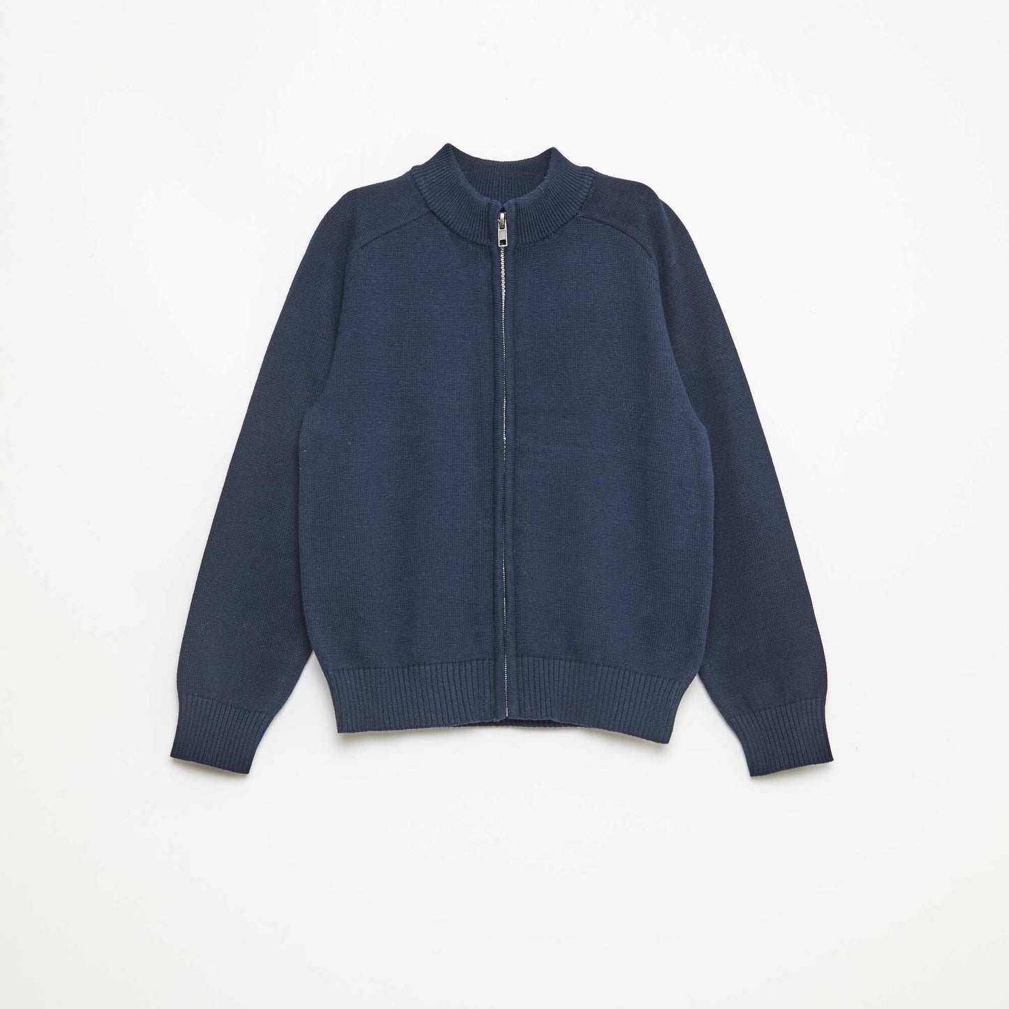 Gilet zippé à col montant BLEU