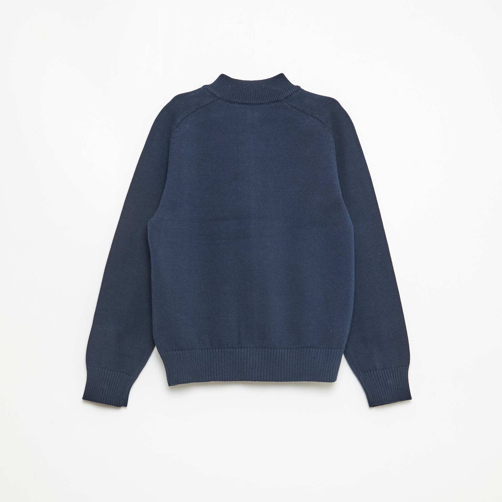 Gilet zippé à col montant BLEU